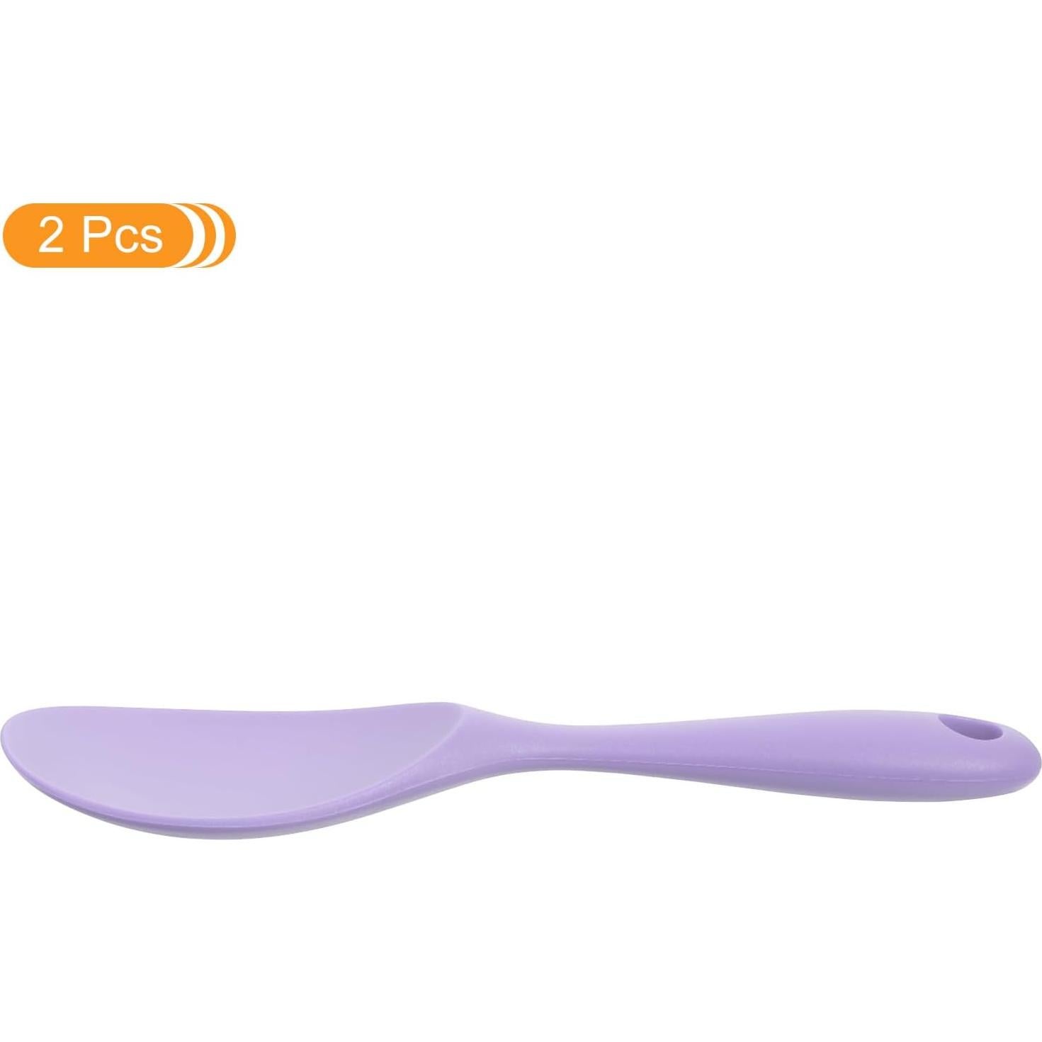Cucharón de Arroz de Silicona Antiadherente uxcell - 2 Piezas Morado