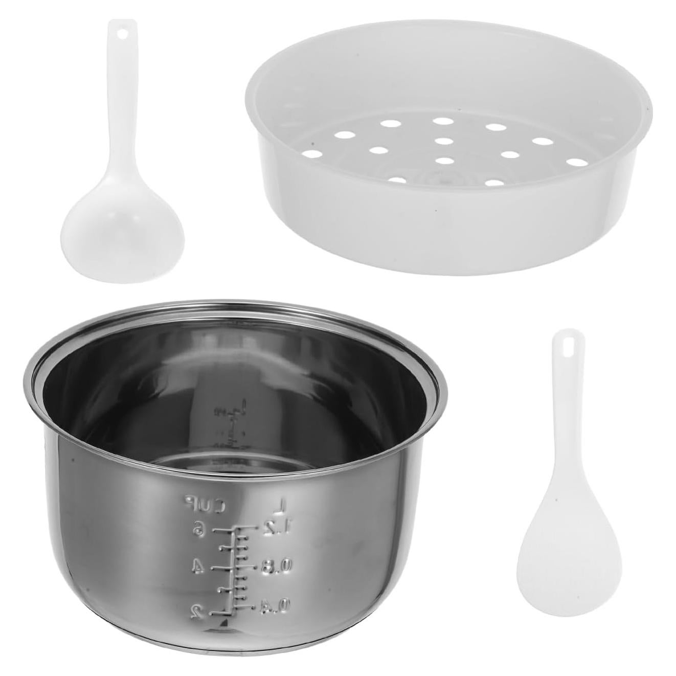 Olla Interior de Acero Inoxidable 3L BRIGHTFUFU para Arrocera