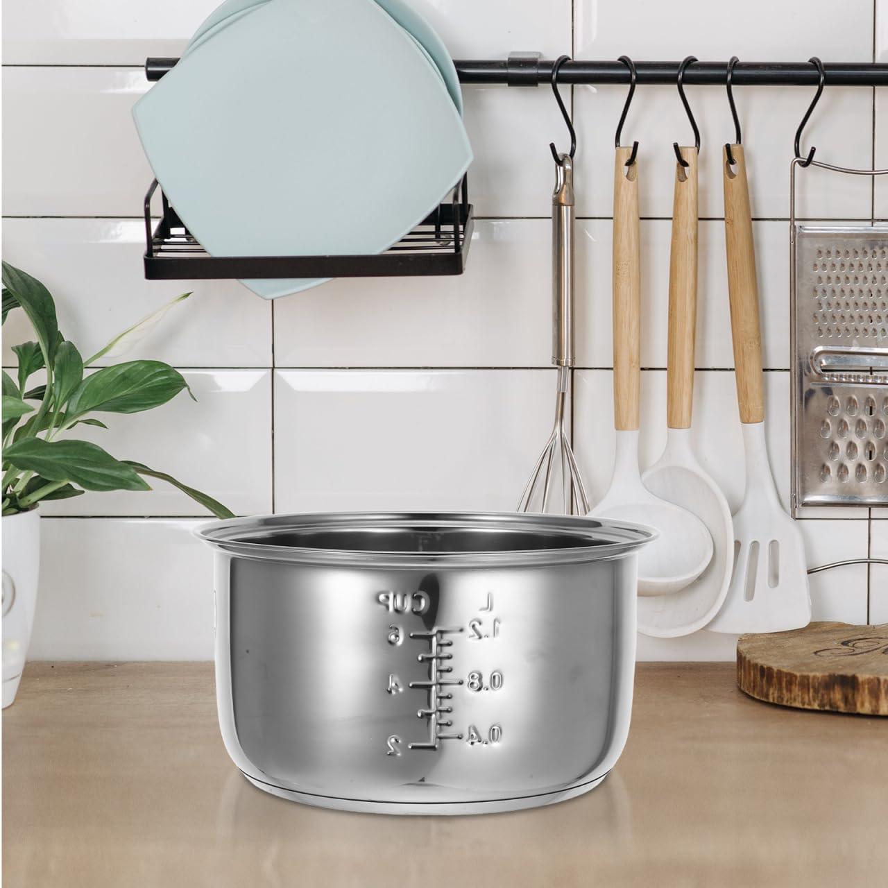 Olla Interior de Acero Inoxidable 3L BRIGHTFUFU para Arrocera