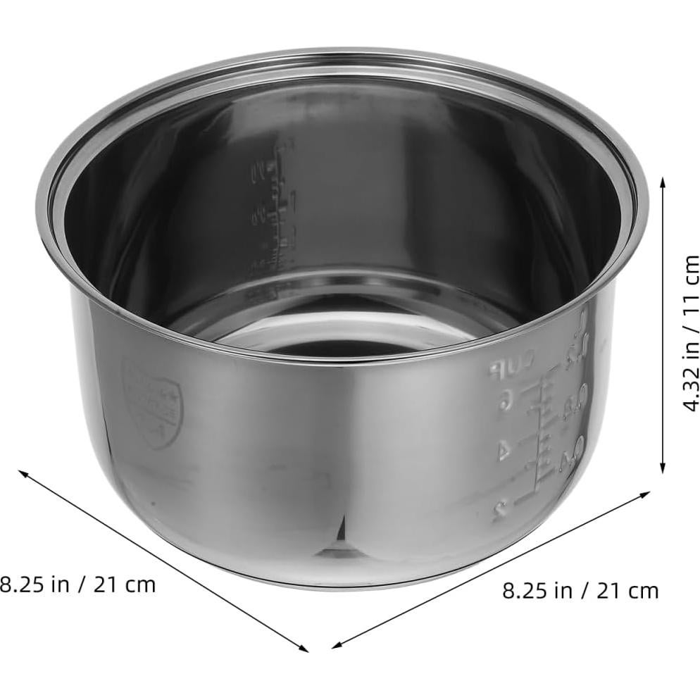 Olla Interior de Acero Inoxidable 3L BRIGHTFUFU para Arrocera