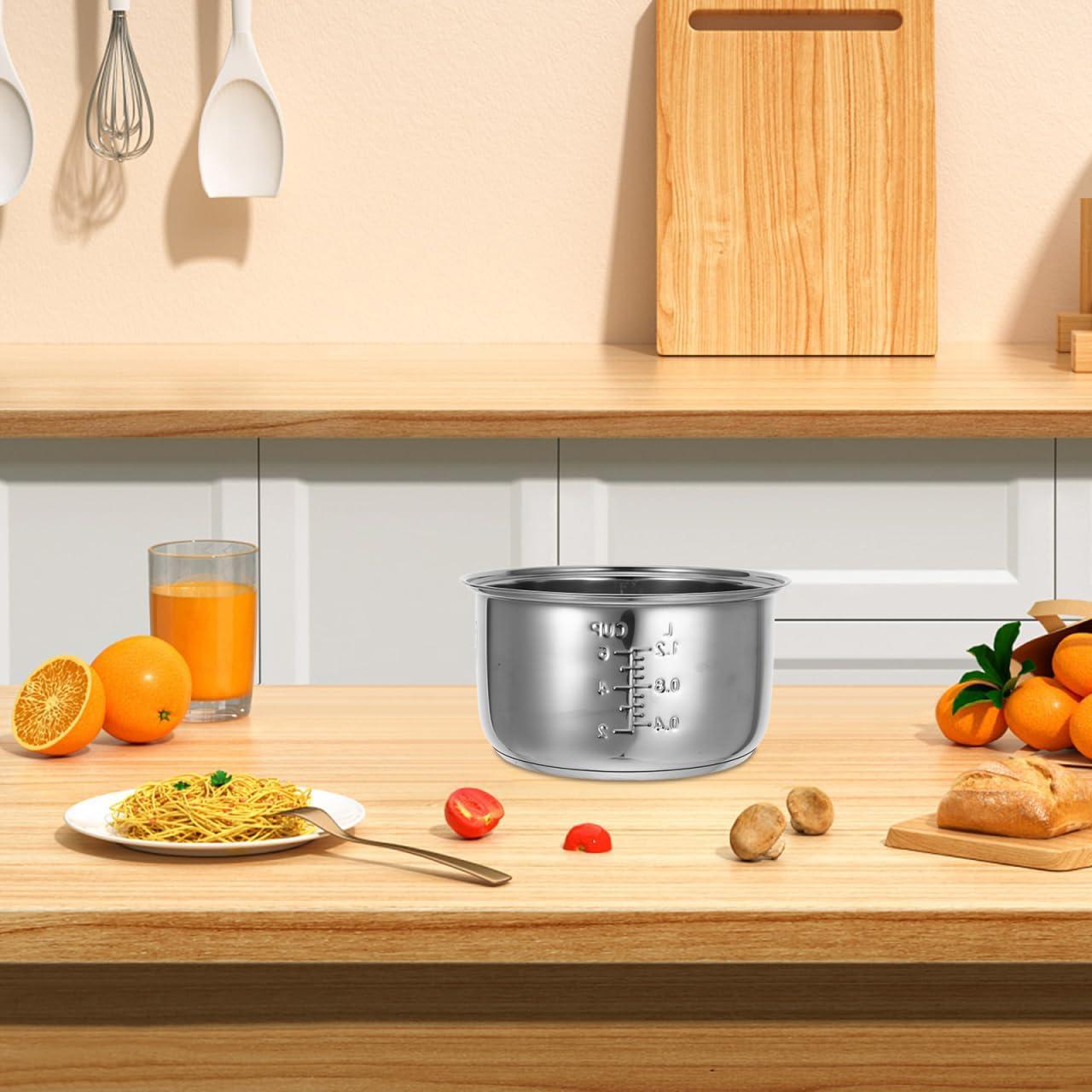 Olla Interior de Acero Inoxidable 3L BRIGHTFUFU para Arrocera