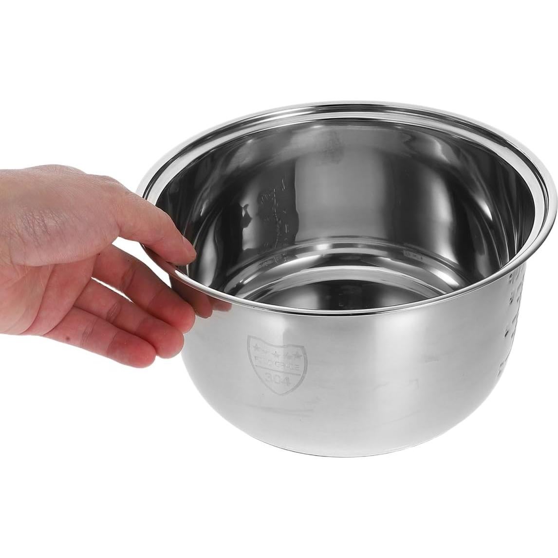 Olla Interior de Acero Inoxidable 3L BRIGHTFUFU para Arrocera