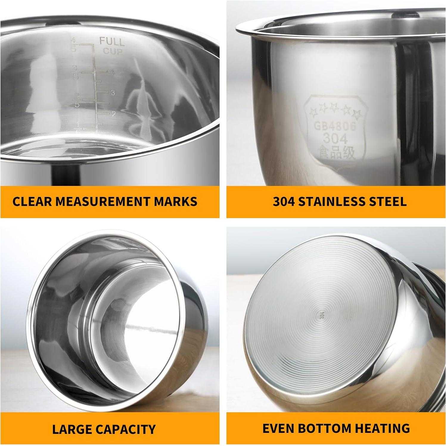 Olla arrocera interior Eiszhjk 5.5 tazas acero inoxidable 304