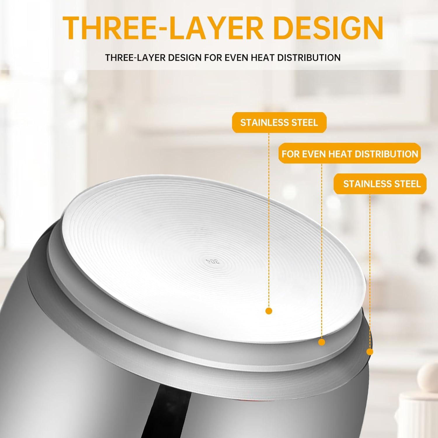 Olla arrocera interior Eiszhjk 5.5 tazas acero inoxidable 304