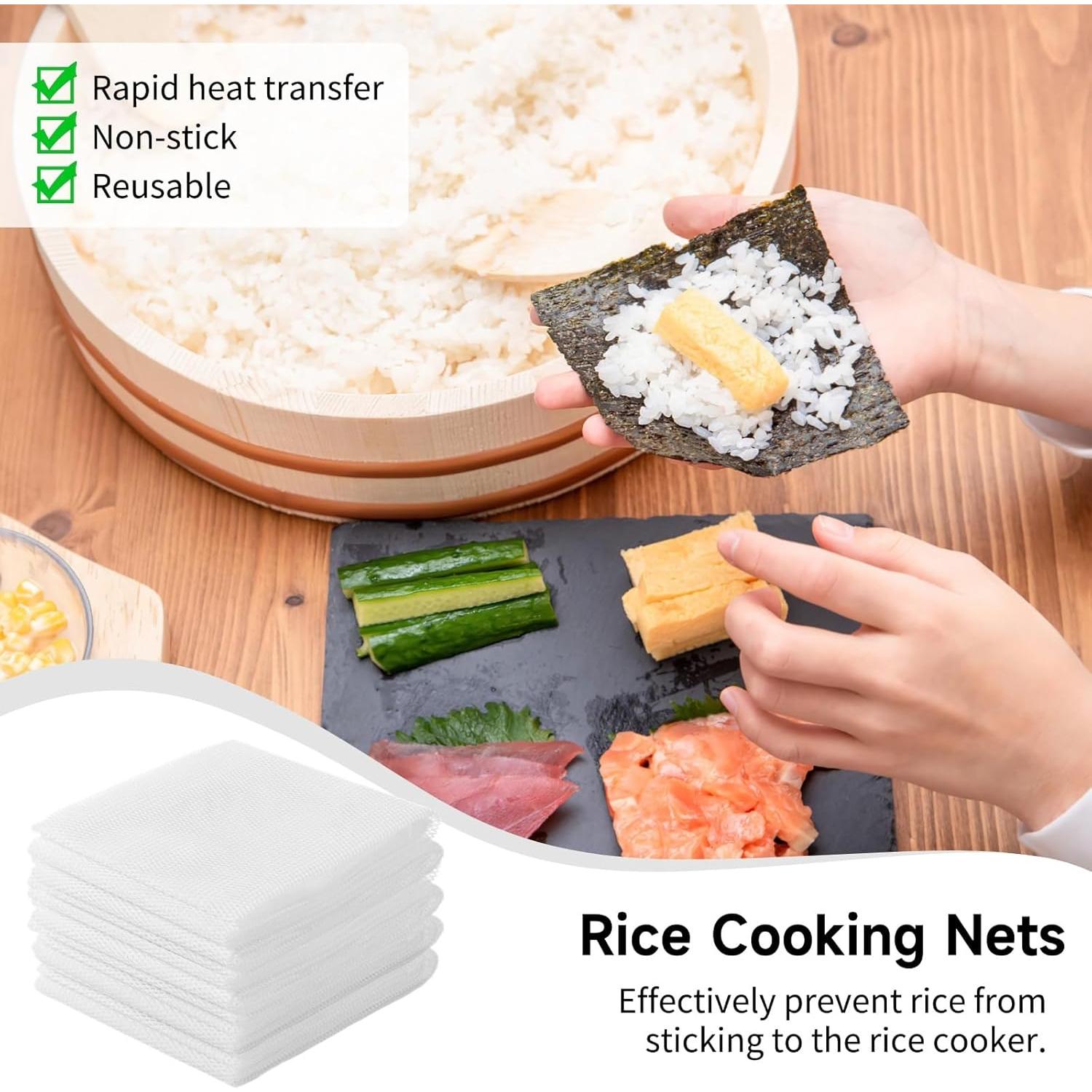 Juego de 6 Redes de Cocción de Arroz Tideme 110x100 cm