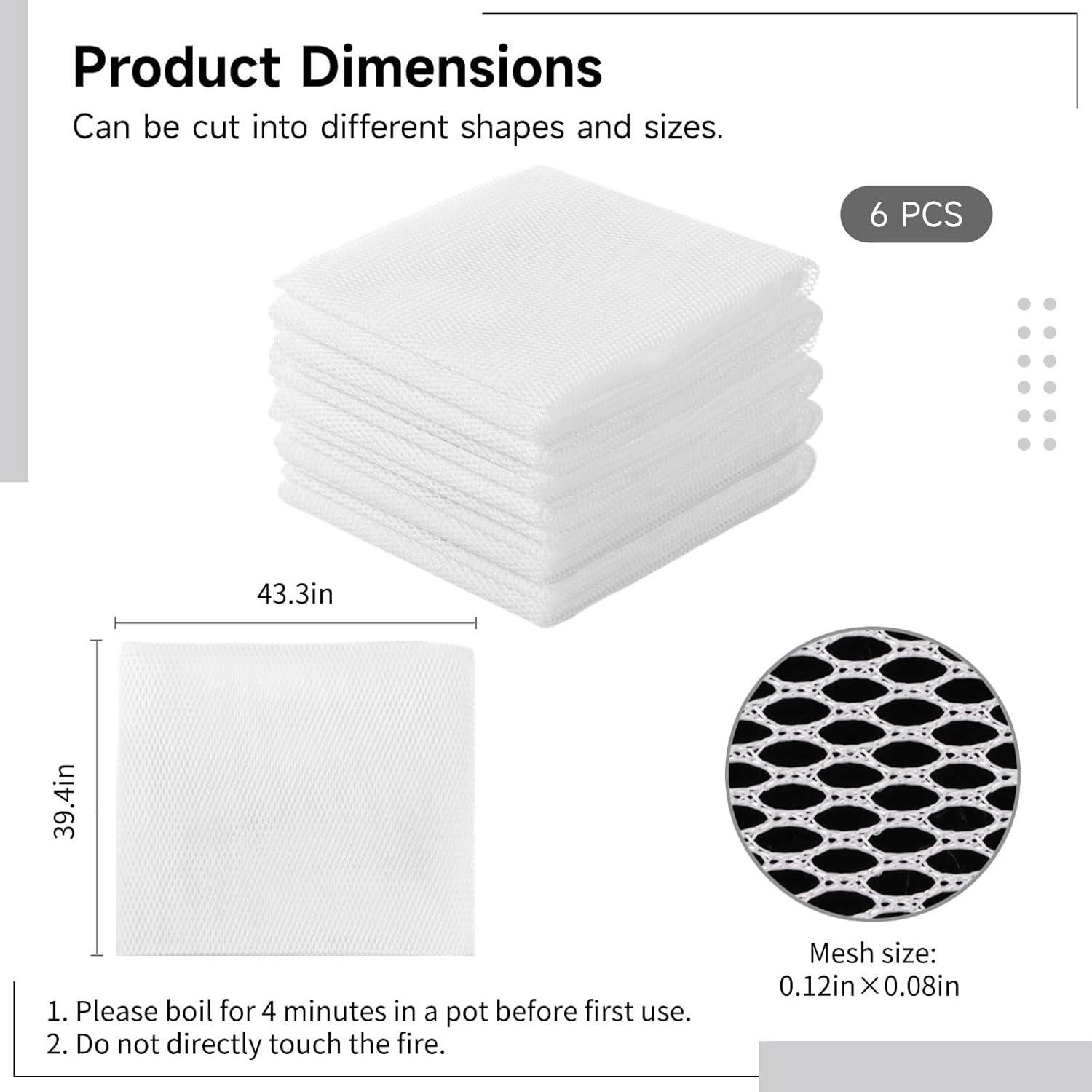 Juego de 6 Redes de Cocción de Arroz Tideme 110x100 cm
