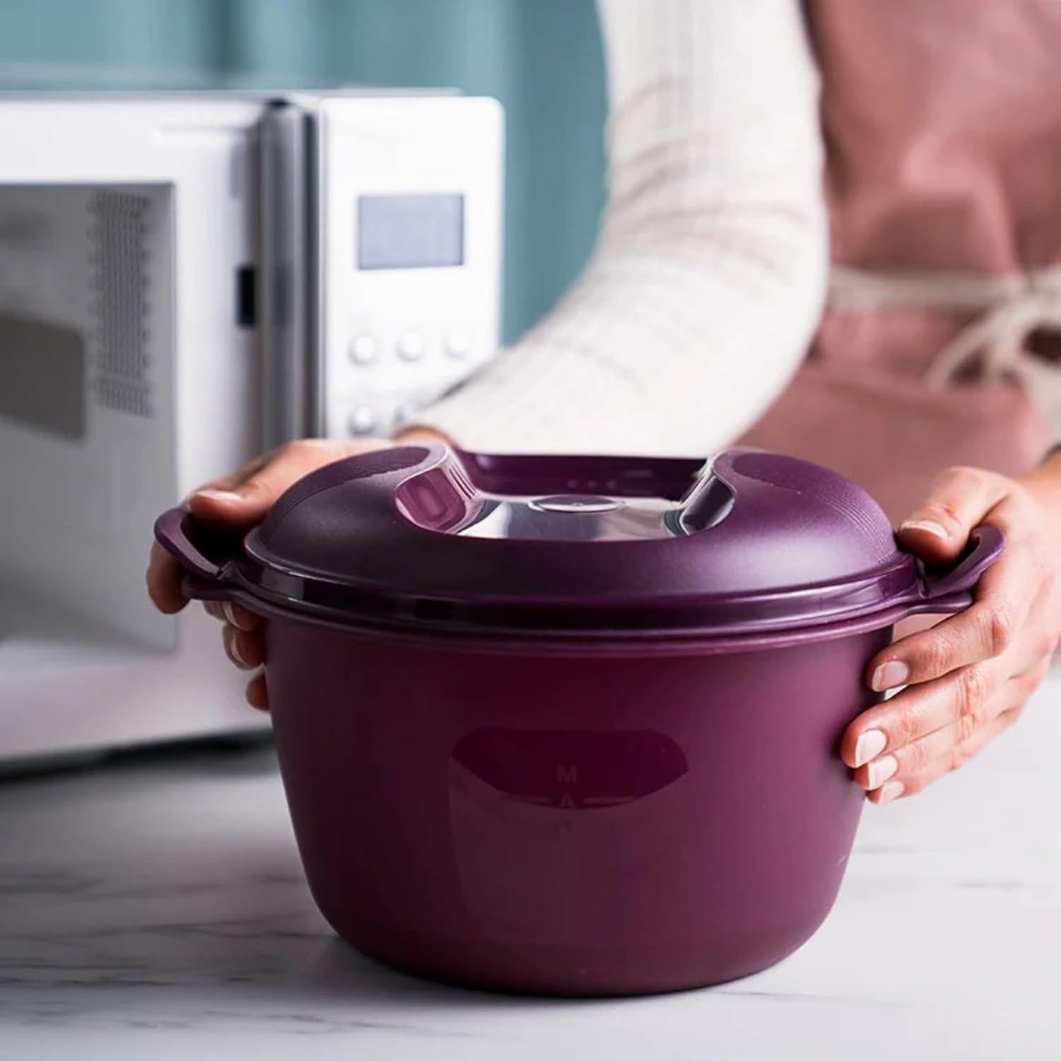 Olla Arrocera de Microondas Tupperware Morada 3L 12 Tazas