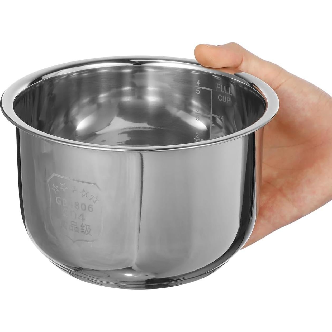 Olla Arrocera de Acero Inoxidable 2L Angoily - Repuesto 6 Tazas