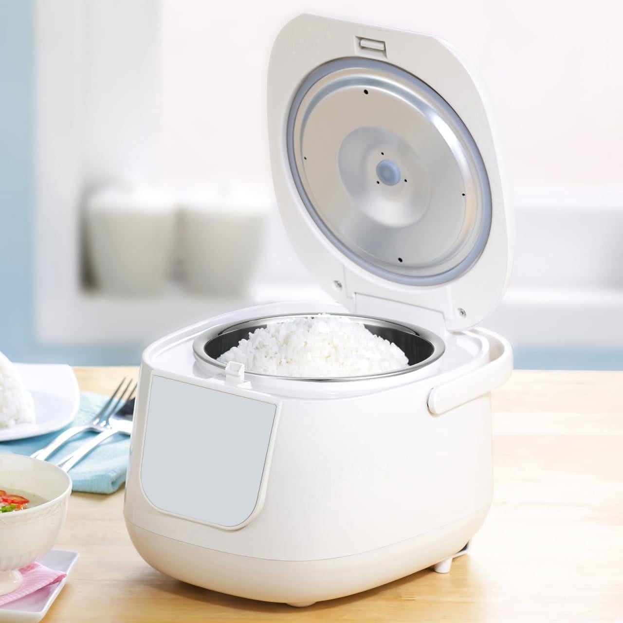 Olla Arrocera de Acero Inoxidable 2L Angoily - Repuesto 6 Tazas