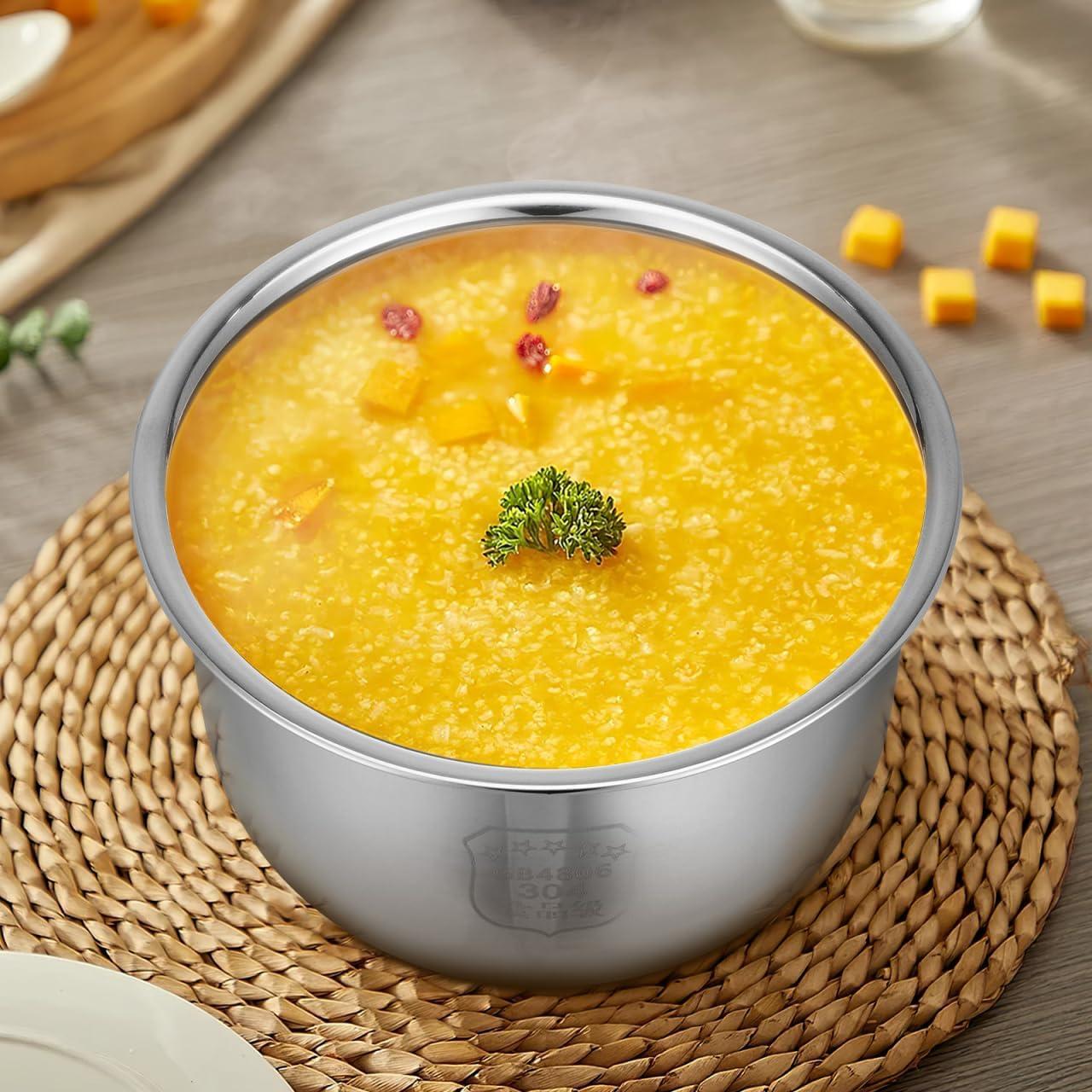 Olla Arrocera de Acero Inoxidable 2L Angoily - Repuesto 6 Tazas