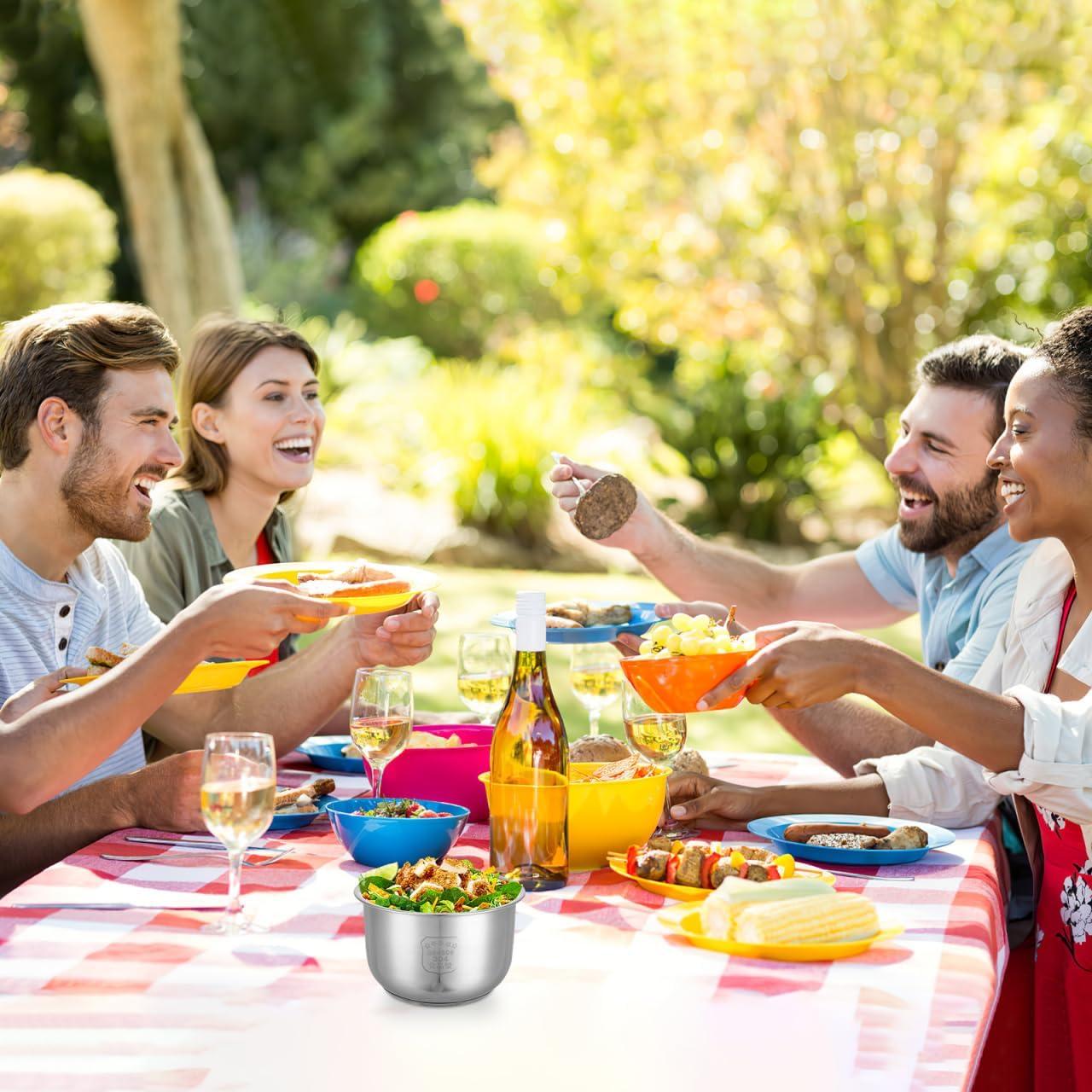 Olla Arrocera de Acero Inoxidable 2L Angoily - Repuesto 6 Tazas