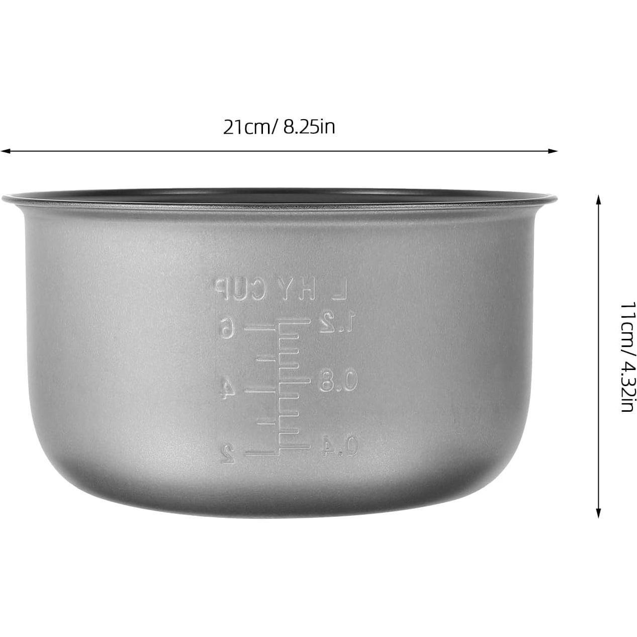 Olla Interior para Arrocera Hemoton 3L Aluminio Plata