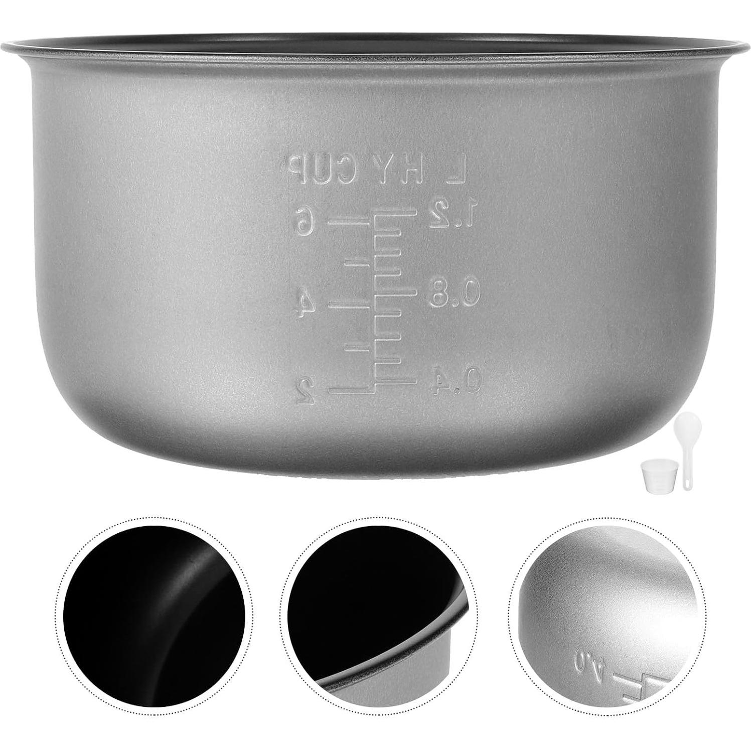 Olla Interior para Arrocera Hemoton 3L Aluminio Plata