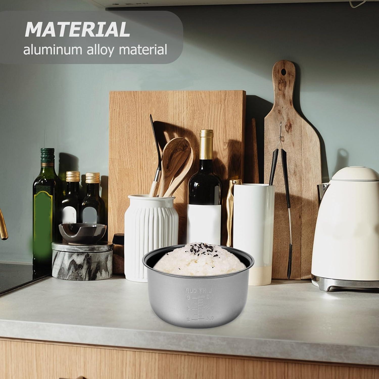 Olla Interior para Arrocera Hemoton 3L Aluminio Plata