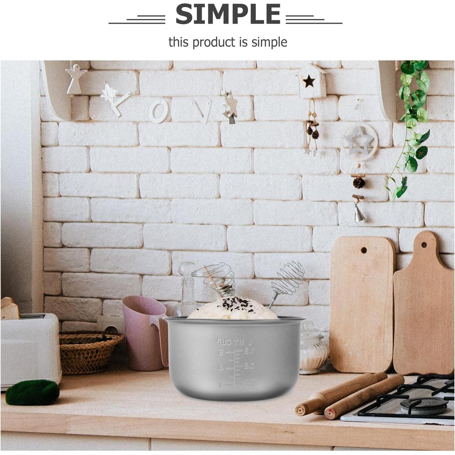 Olla Interior para Arrocera Hemoton 3L Aluminio Plata