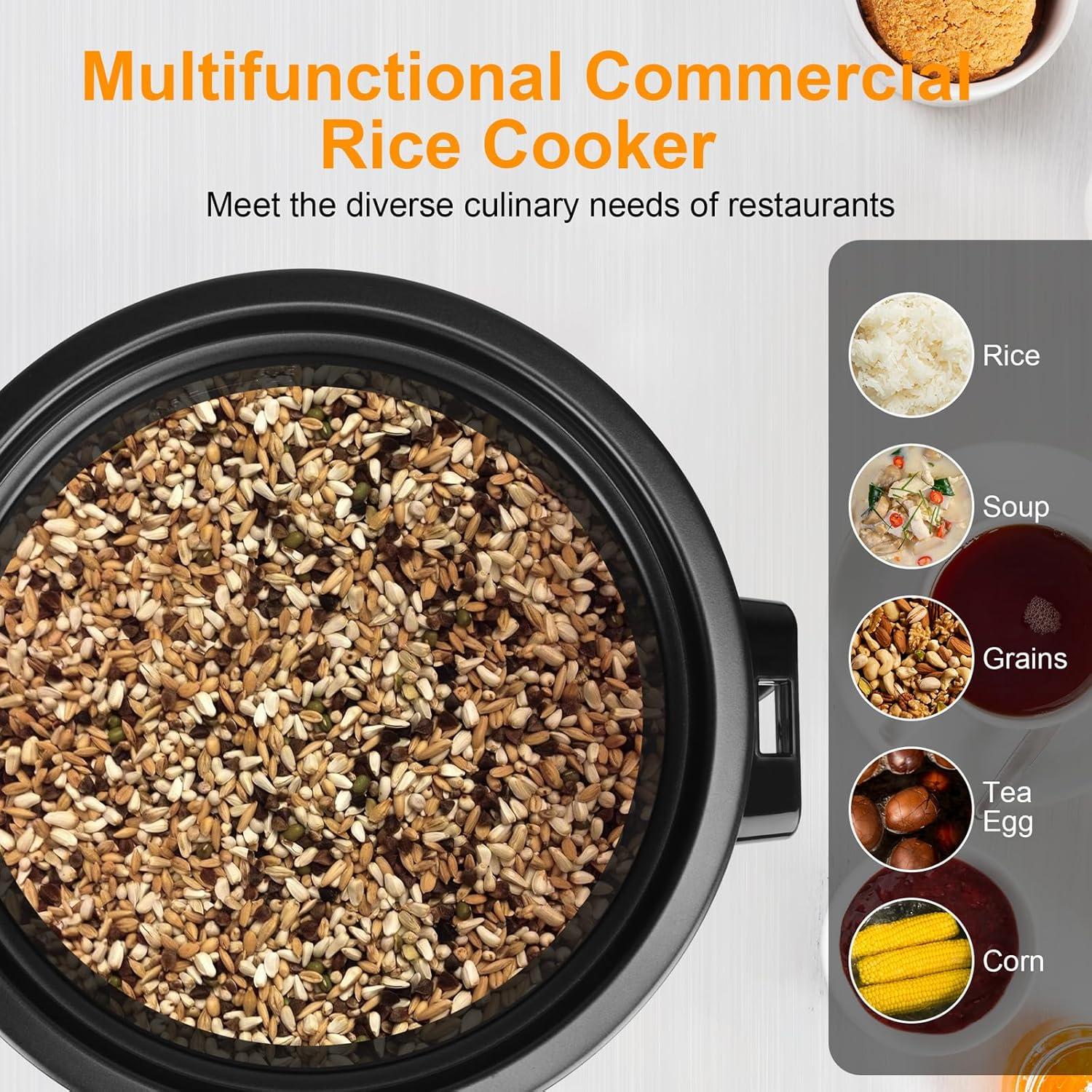 Cocedor de Arroz Eléctrico Wutfly 40 Tazas Acero Inoxidable