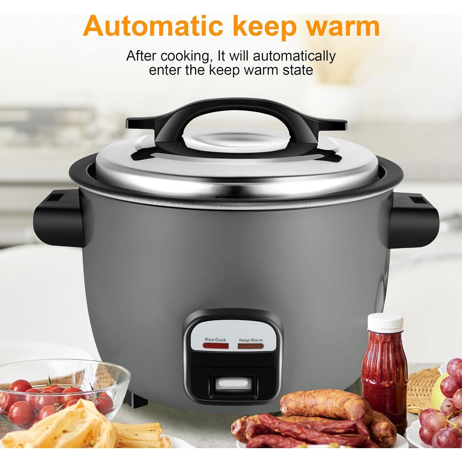 Cocedor de Arroz Eléctrico Wutfly 40 Tazas Acero Inoxidable