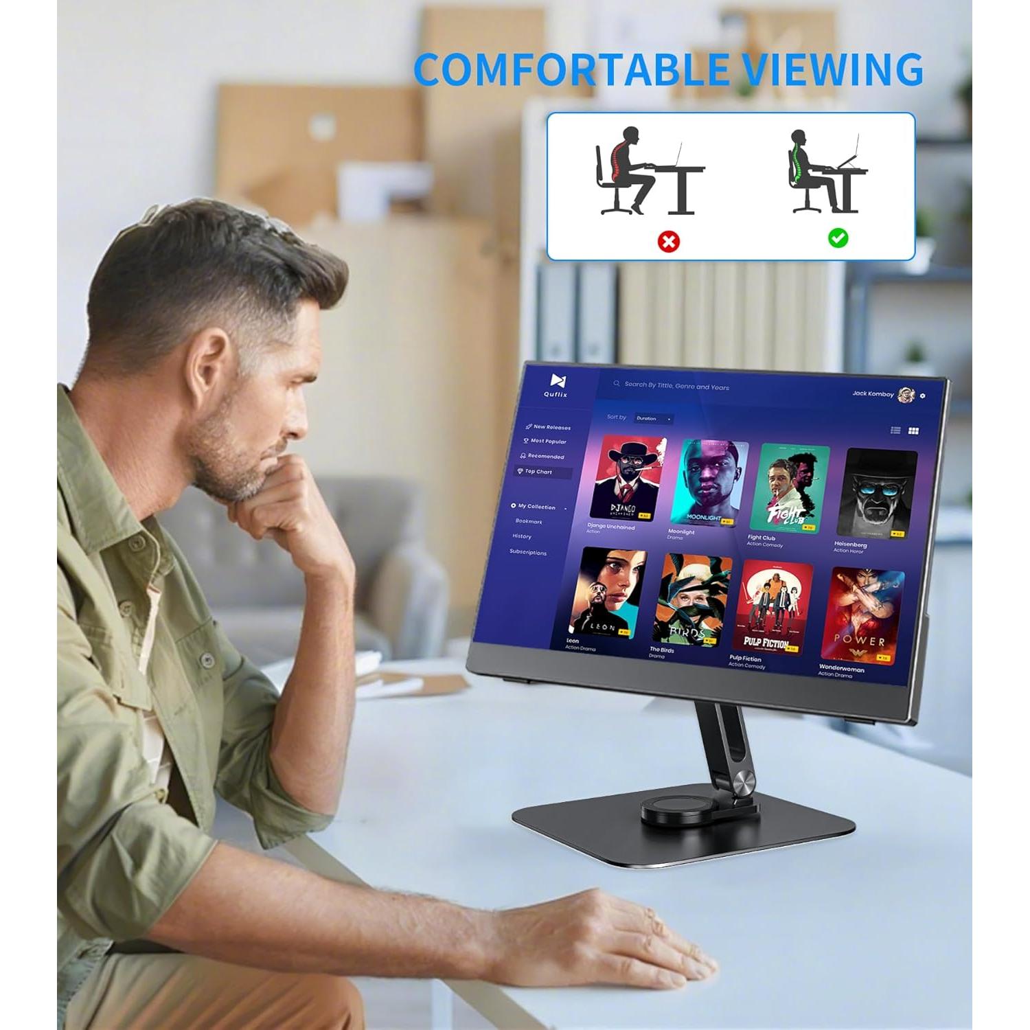 Soporte Magnético Portátil Ajustable NLIEOPDA para Monitor y Tablet