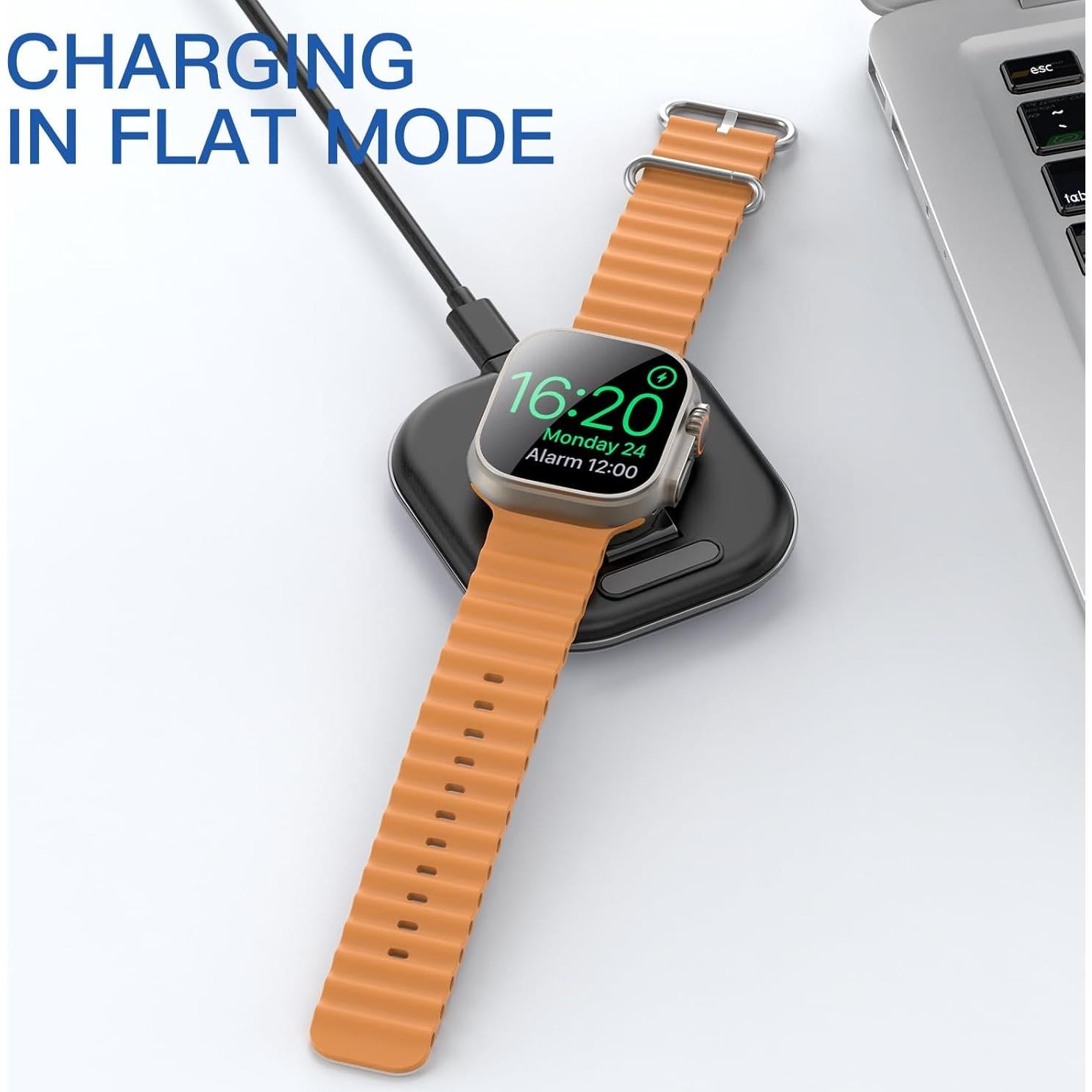 Soporte de Carga Magnético ZIKUREL para Apple Watch - Carga Rápida y Modo Noche