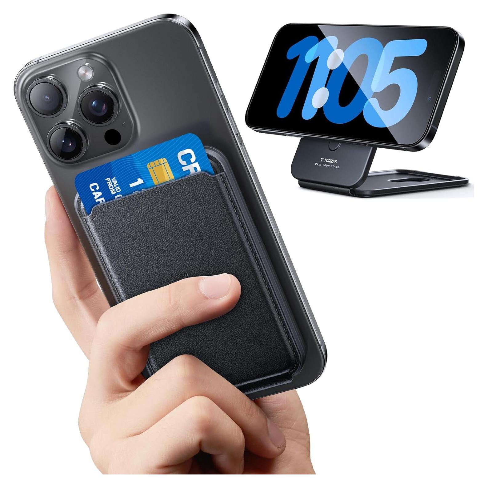 Cartera Magnética TORRAS Slim para iPhone y Samsung - Negro