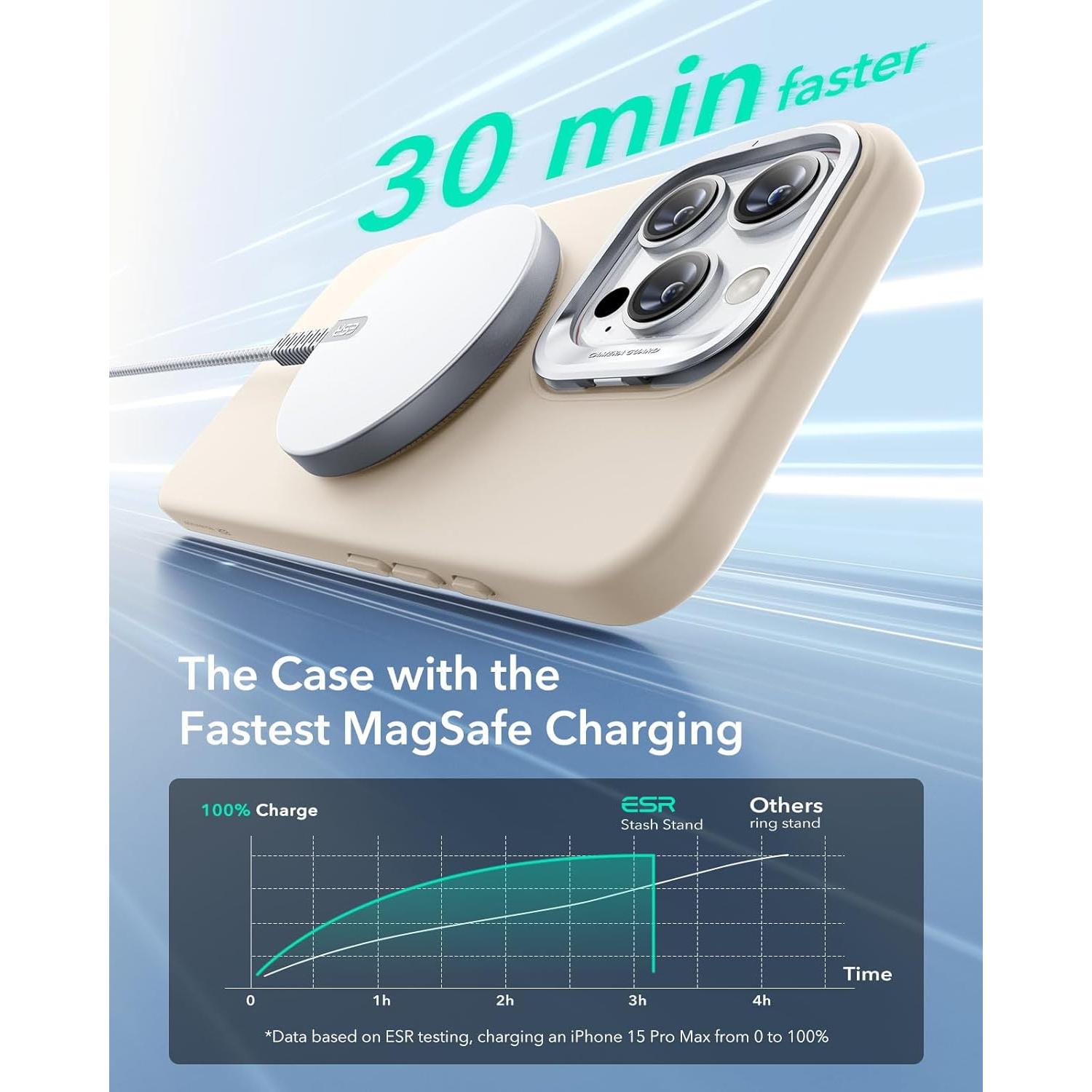 Funda de Silicona ESR para iPhone 16 Pro Max Magnética