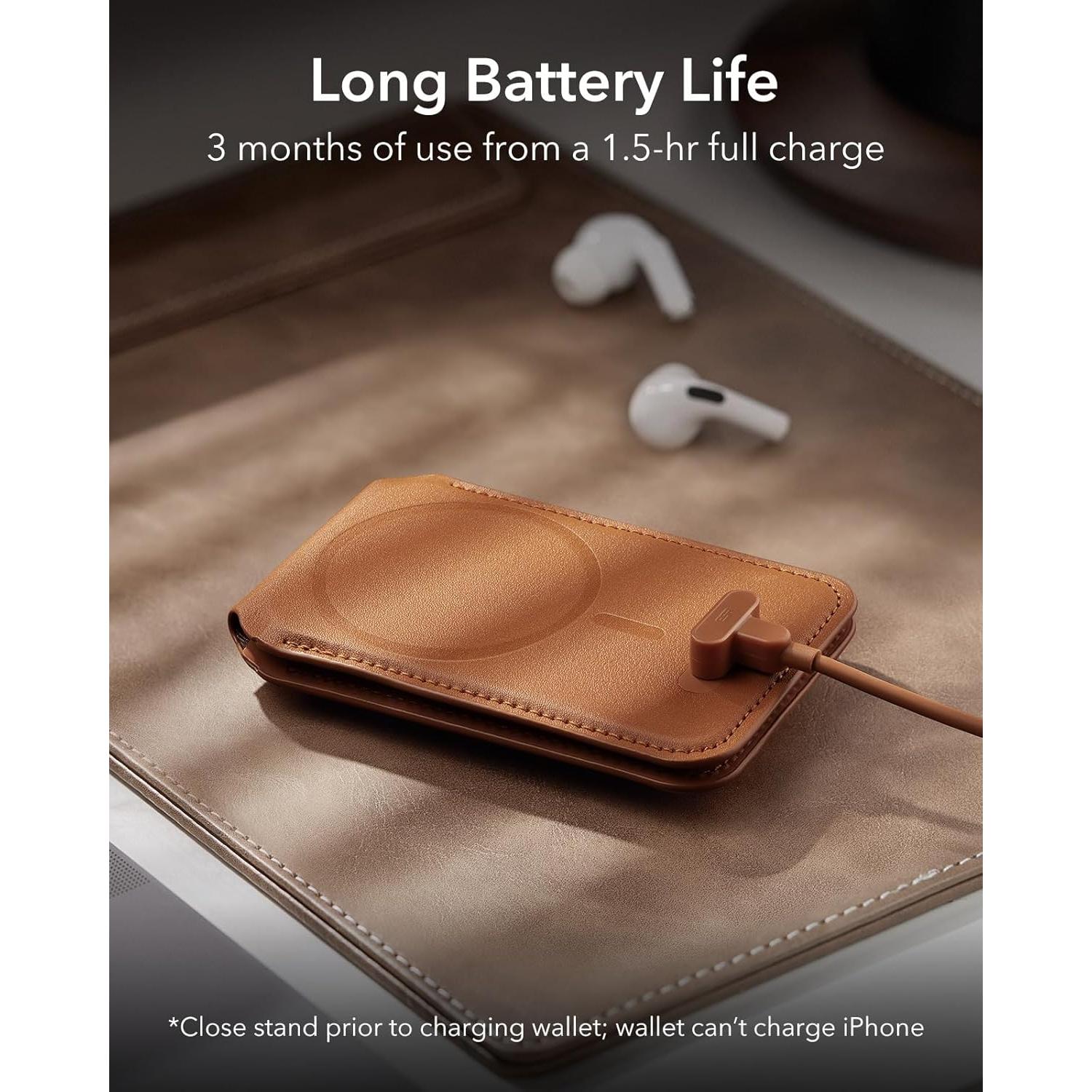 Cartera MagSafe ESR con Encontrar Mi para iPhone Marrón