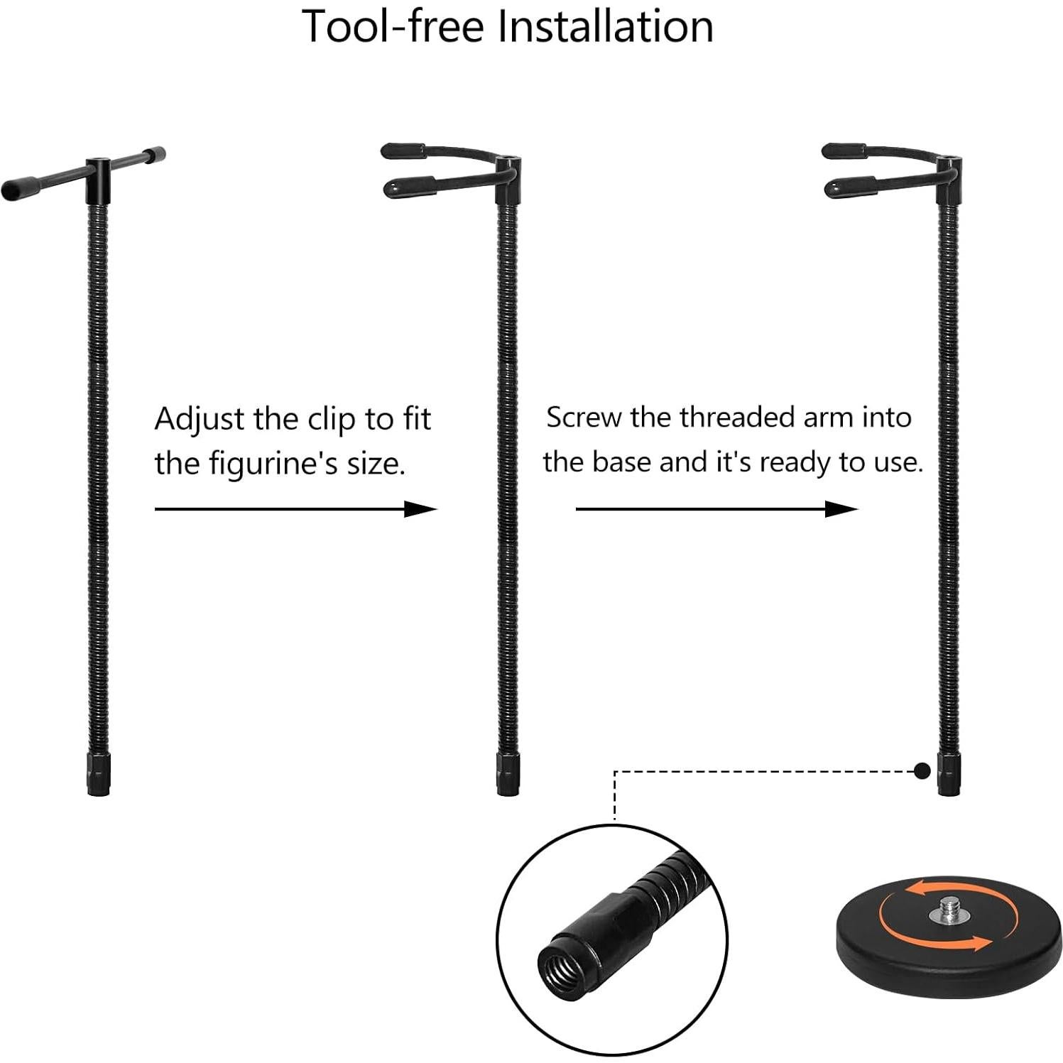 Soporte para Figuras de Acción Zovelynta con Base Magnética 15.24cm