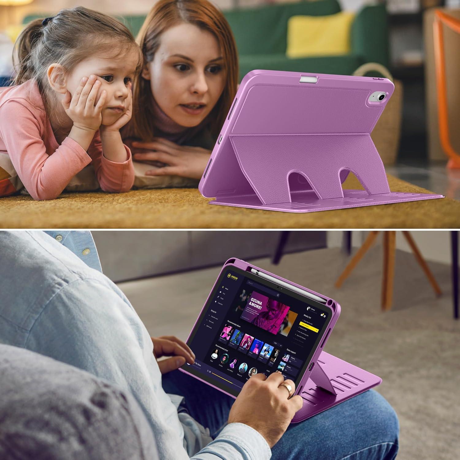 Funda VIKESI para iPad 11" (A16) y 10.9" 2022, Púrpura