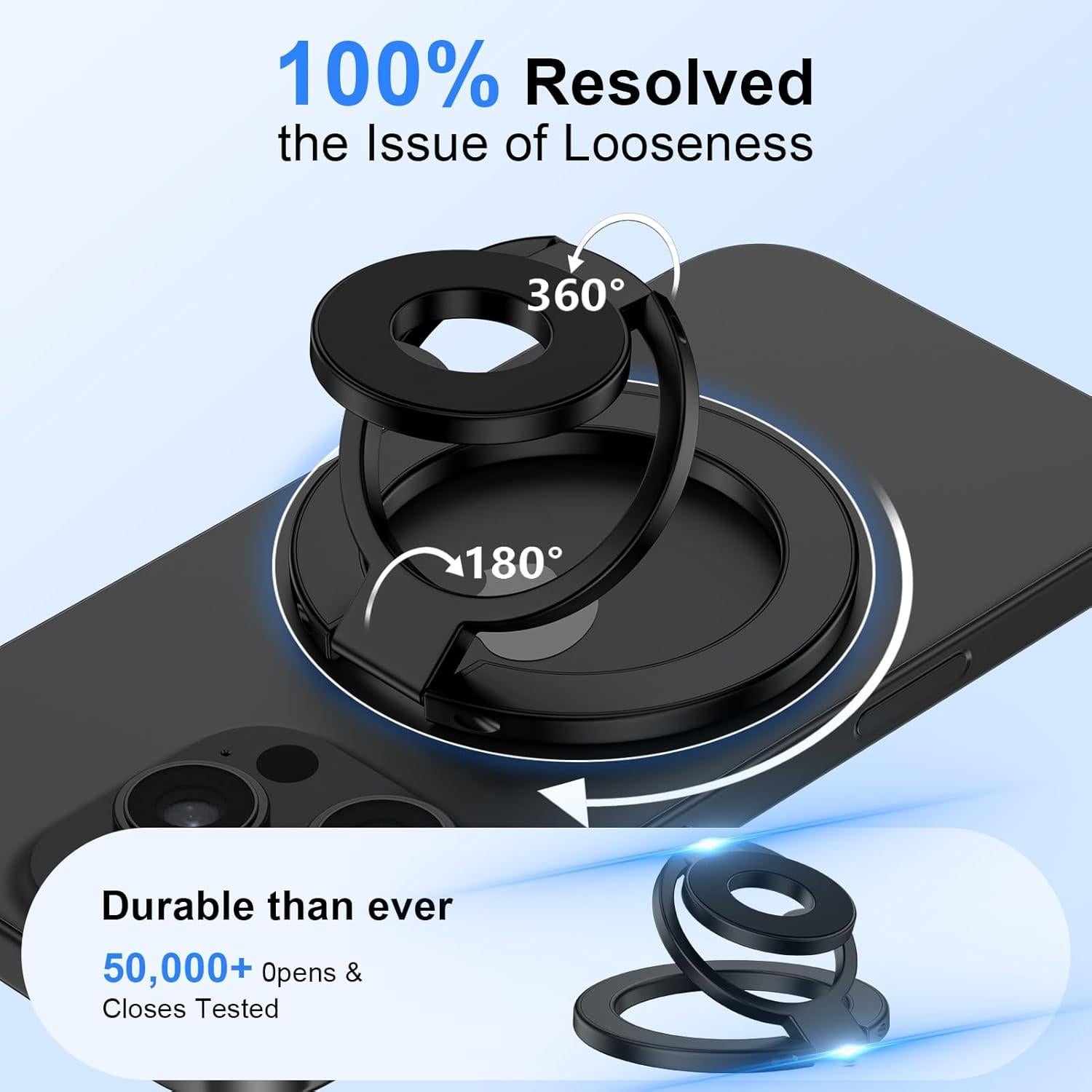 Soporte Magnético para Teléfono HOOTEK SY202 Negro - Compatible con iPhone y Samsung