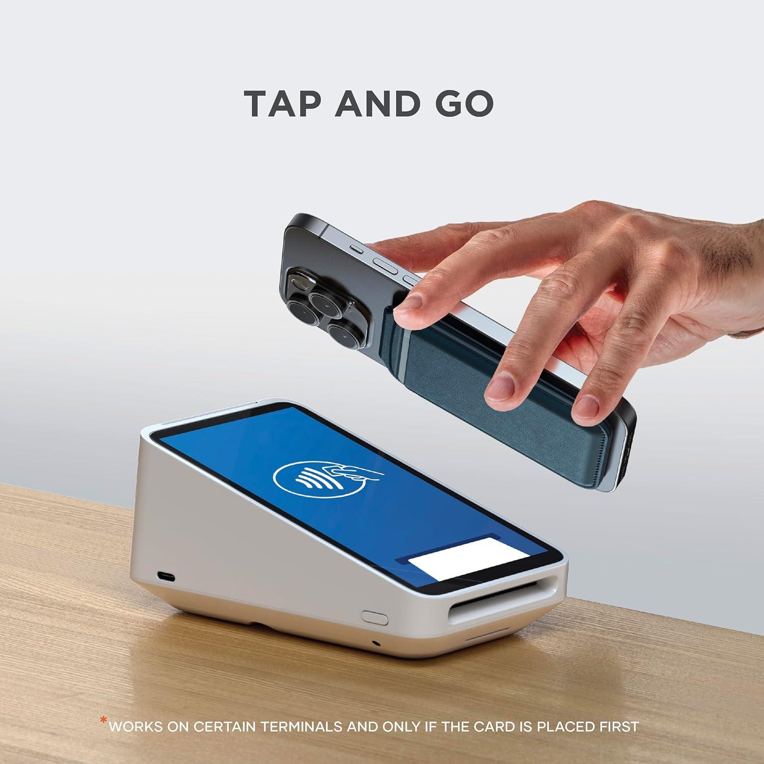 Cartera Magnética MagSafe Satechi Azul Oscuro - 4 Ranuras