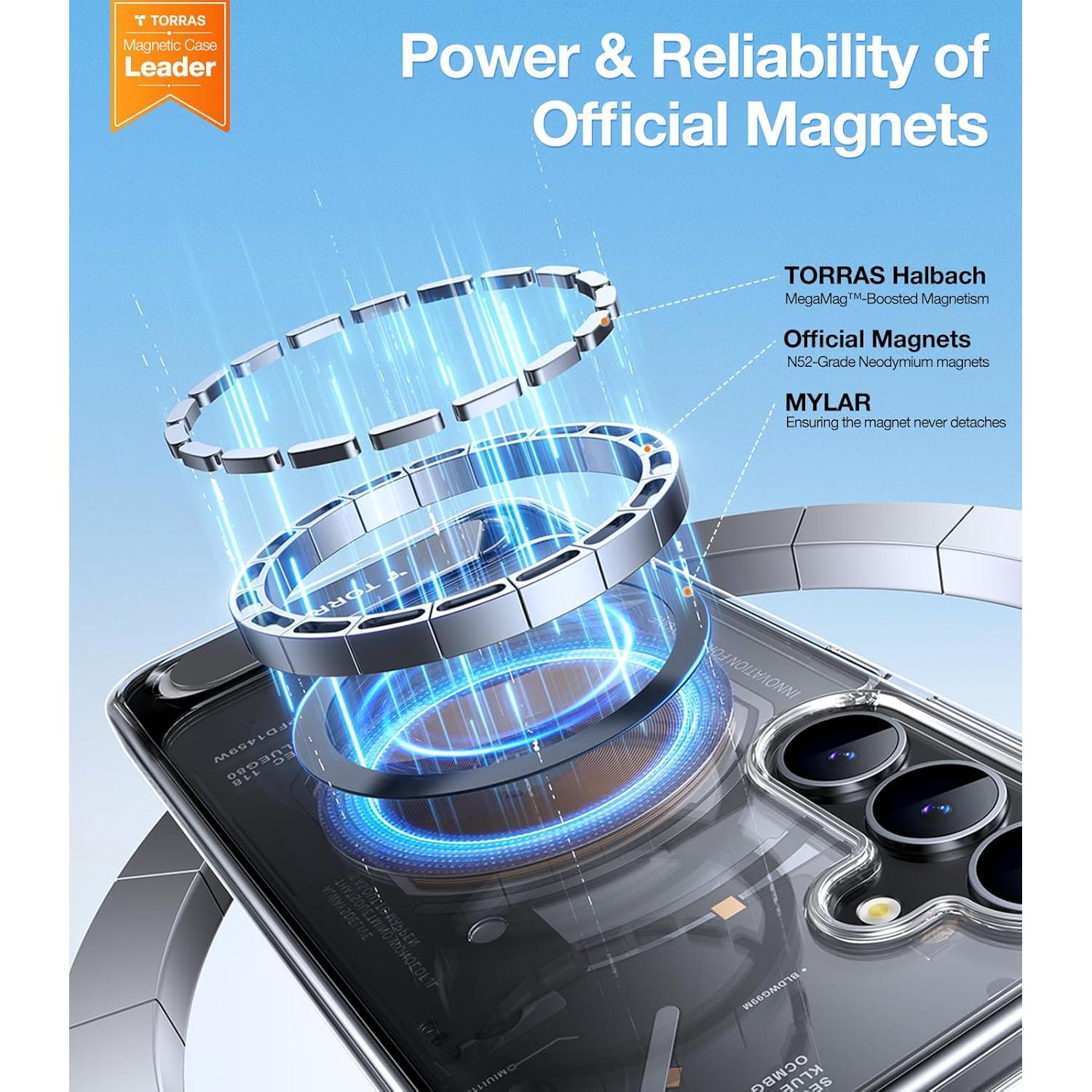 Funda Magnética TORRAS para Samsung Galaxy S25 Transparente