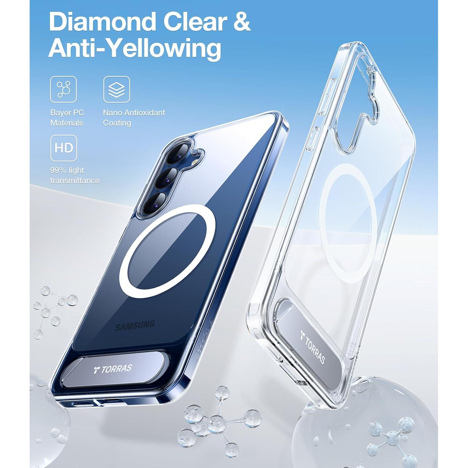 Funda Magnética TORRAS para Samsung Galaxy S25 Transparente