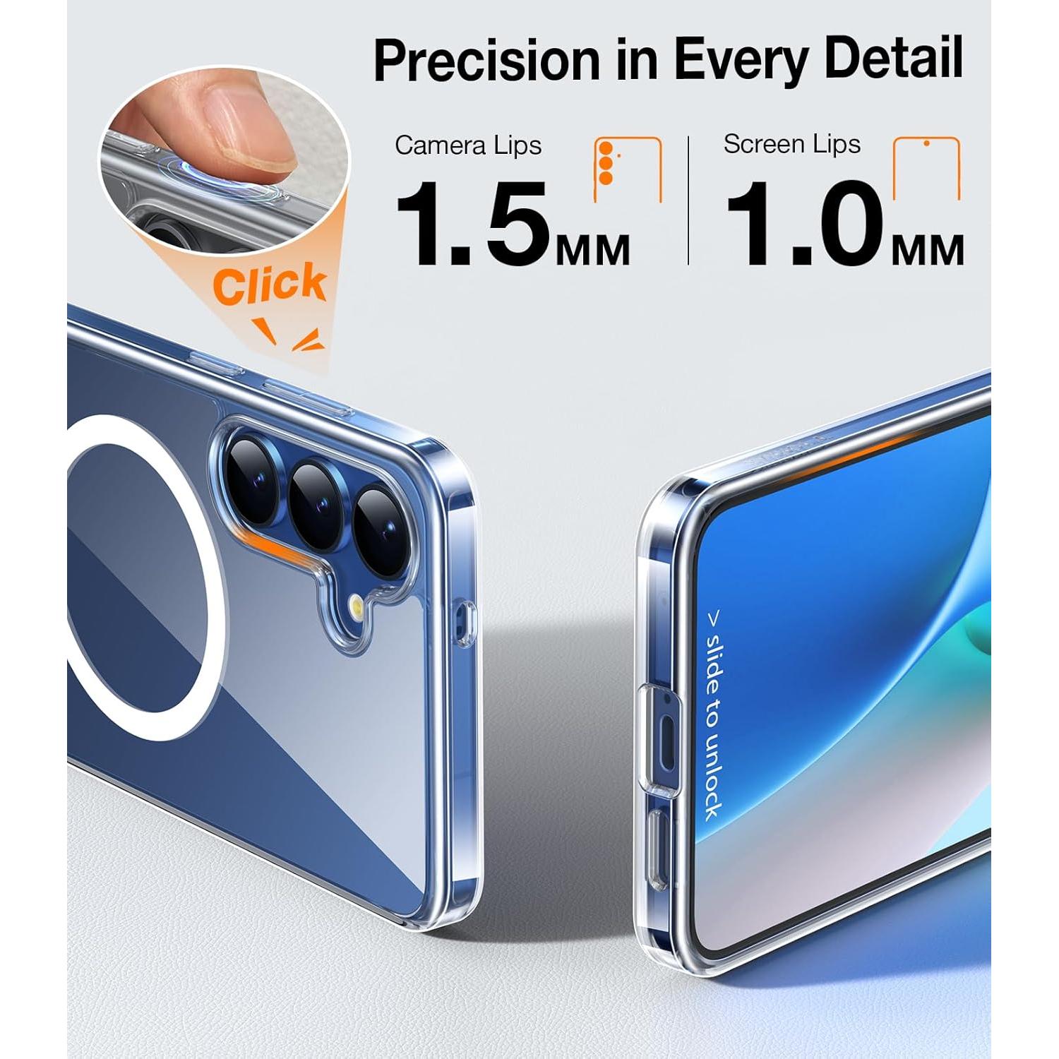 Funda Magnética TORRAS para Samsung Galaxy S25 Transparente