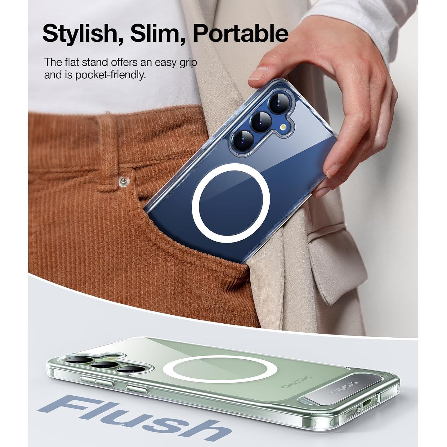 Funda Magnética TORRAS para Samsung Galaxy S25 Transparente