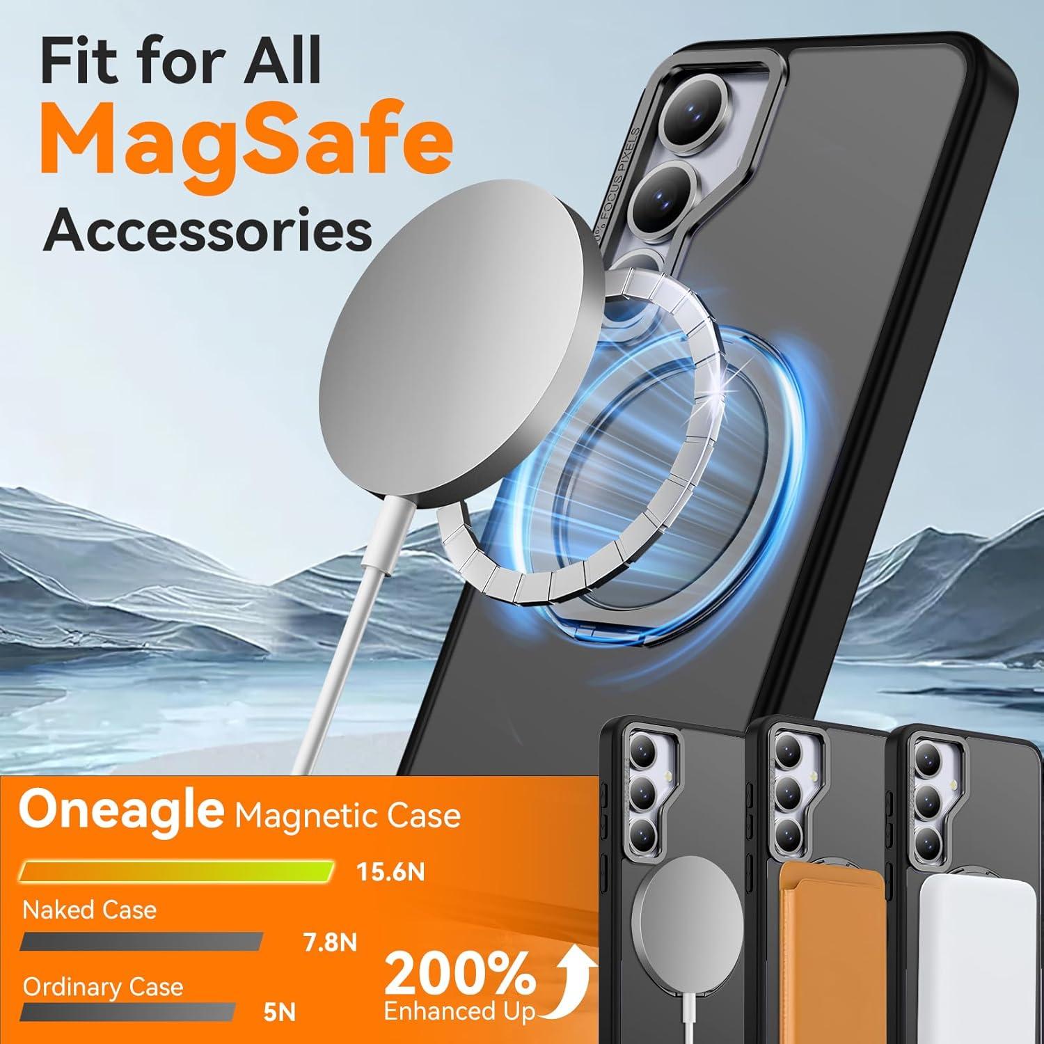 Funda Samsung Galaxy S25 Oneagle Translúcida 6.2" con Soporte 360°