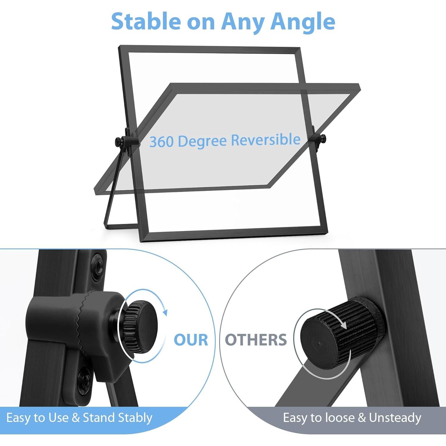 Pizarra Blanca Doble Cara ARCOBIS 25.4 cm Magnética para Escritorio