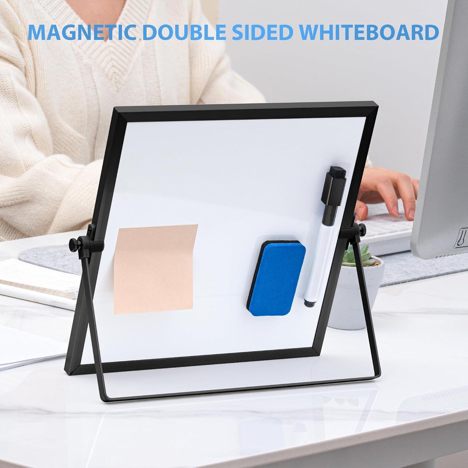 Pizarra Blanca Doble Cara ARCOBIS 25.4 cm Magnética para Escritorio