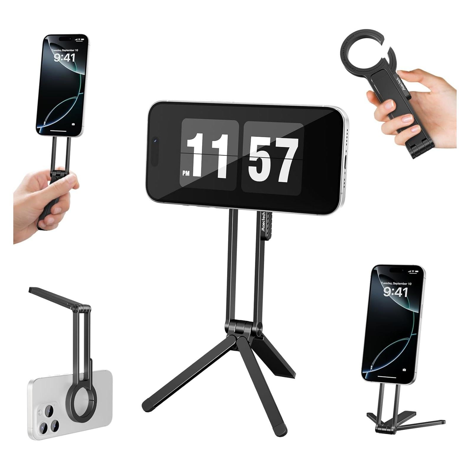 Trípode Magnético Maectech para Smartphone 3 en 1 Plegable