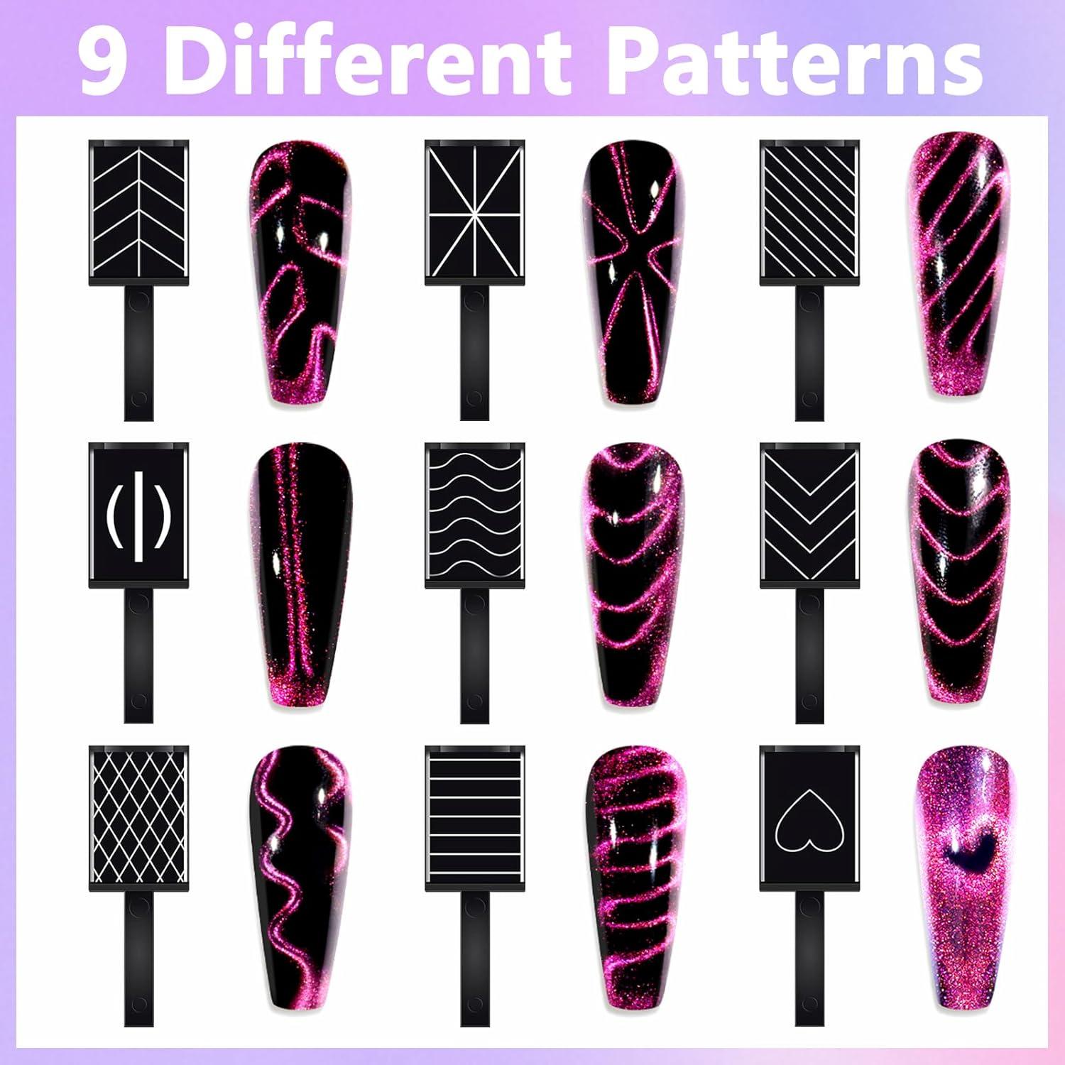 Kit de Herramientas para Uñas Laza 5-en-1 con Imán Rosa