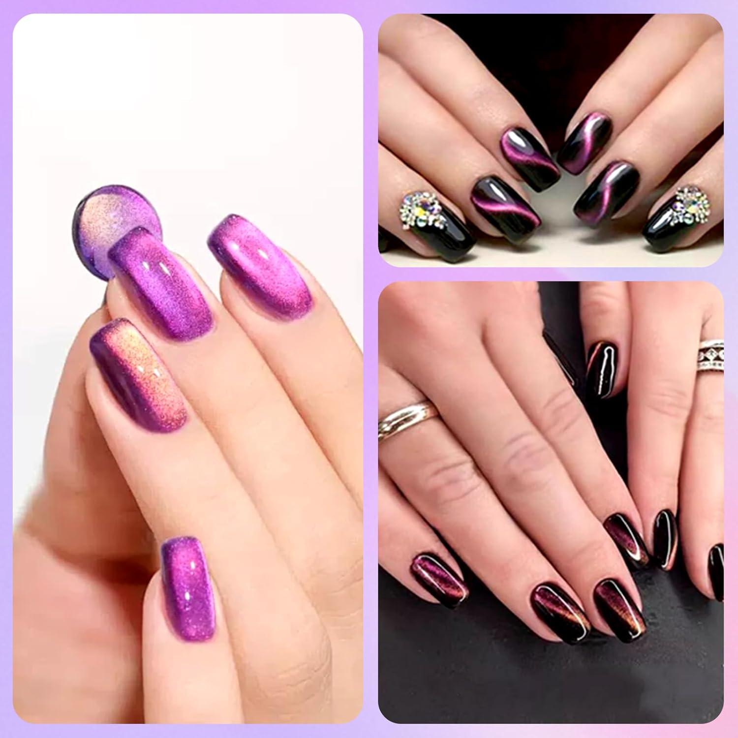 Kit de Herramientas para Uñas Laza 5-en-1 con Imán Rosa