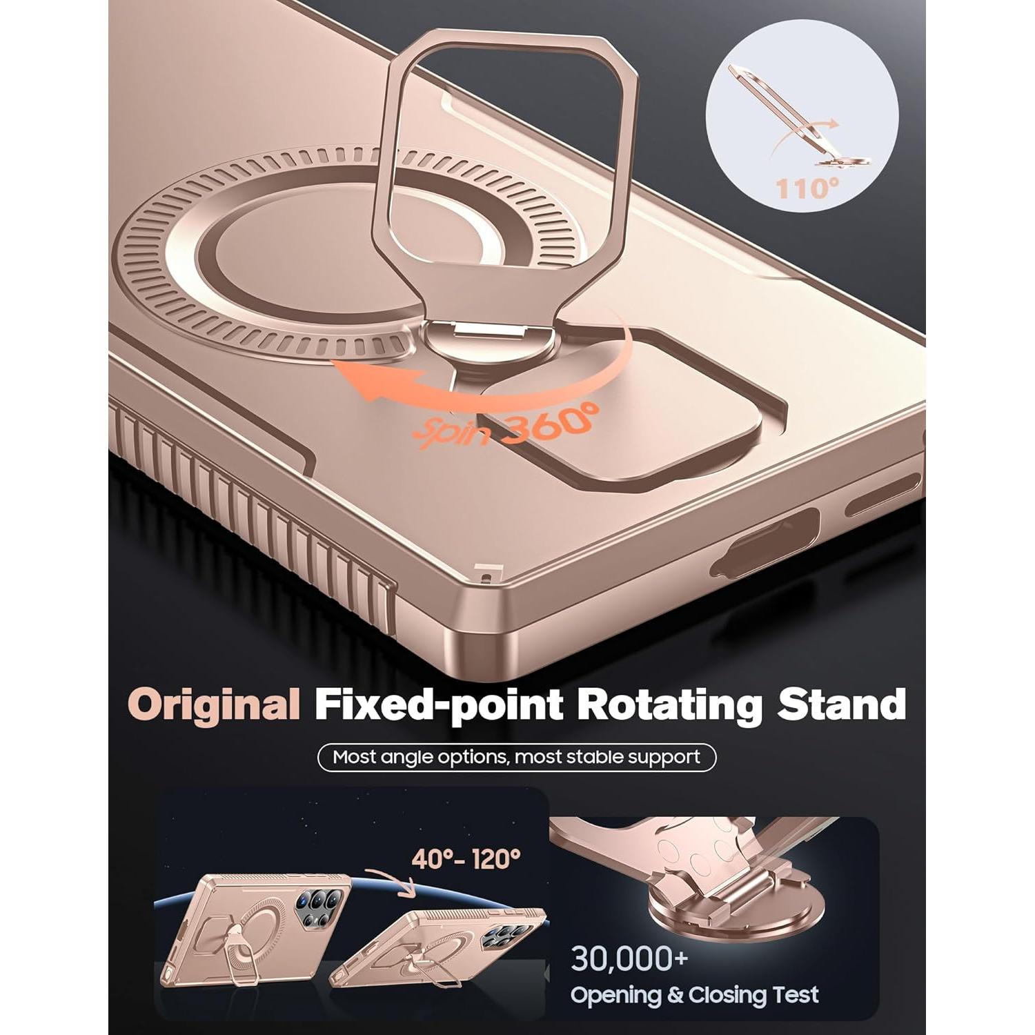 Funda Magnética CENMASO para Samsung Galaxy S25 Ultra Dorado