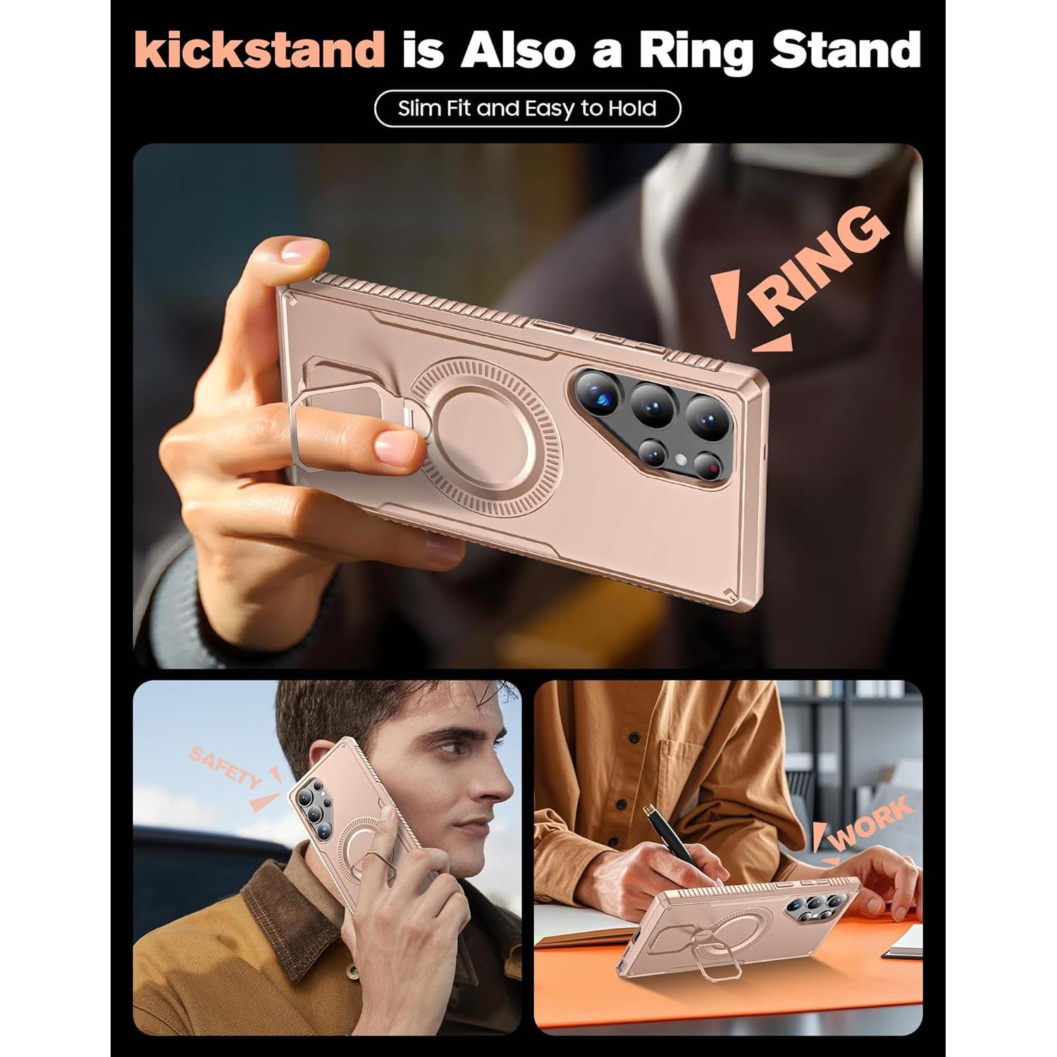 Funda Magnética CENMASO para Samsung Galaxy S25 Ultra Dorado