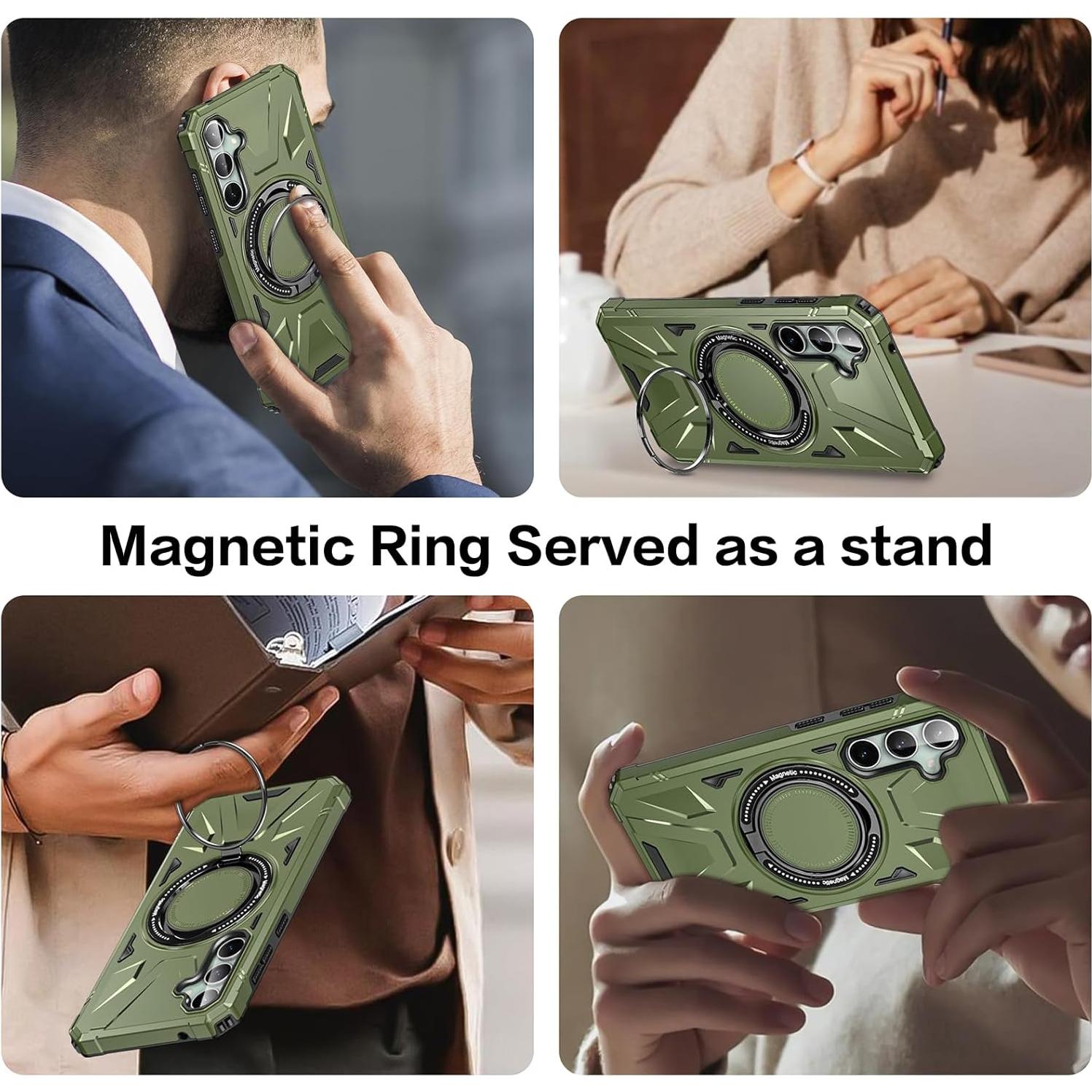 Funda para Samsung Galaxy S23 FE Verde con Soporte Magnético