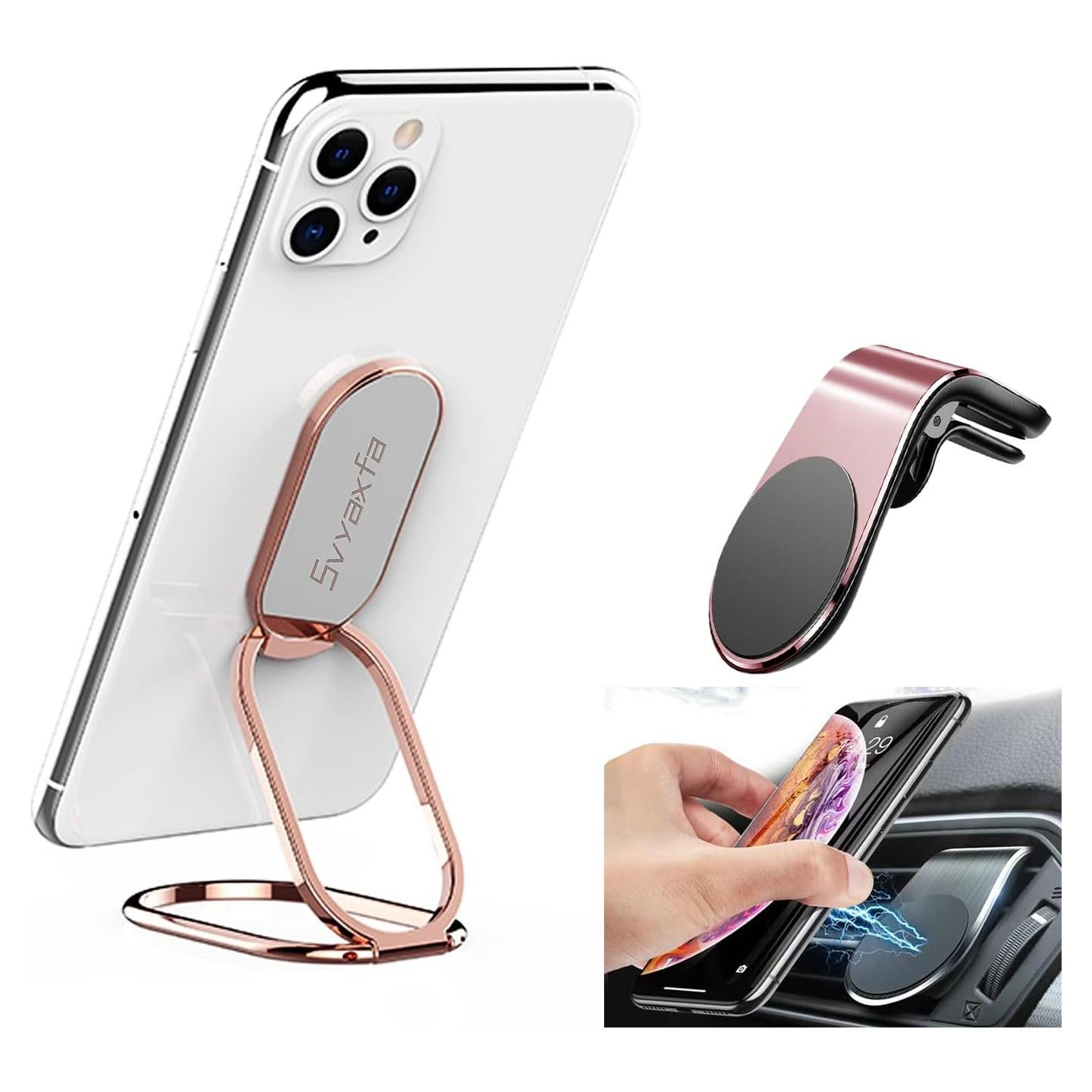 Soporte para Anillo de Teléfono Svyaxfa Oro Rosa Magnético
