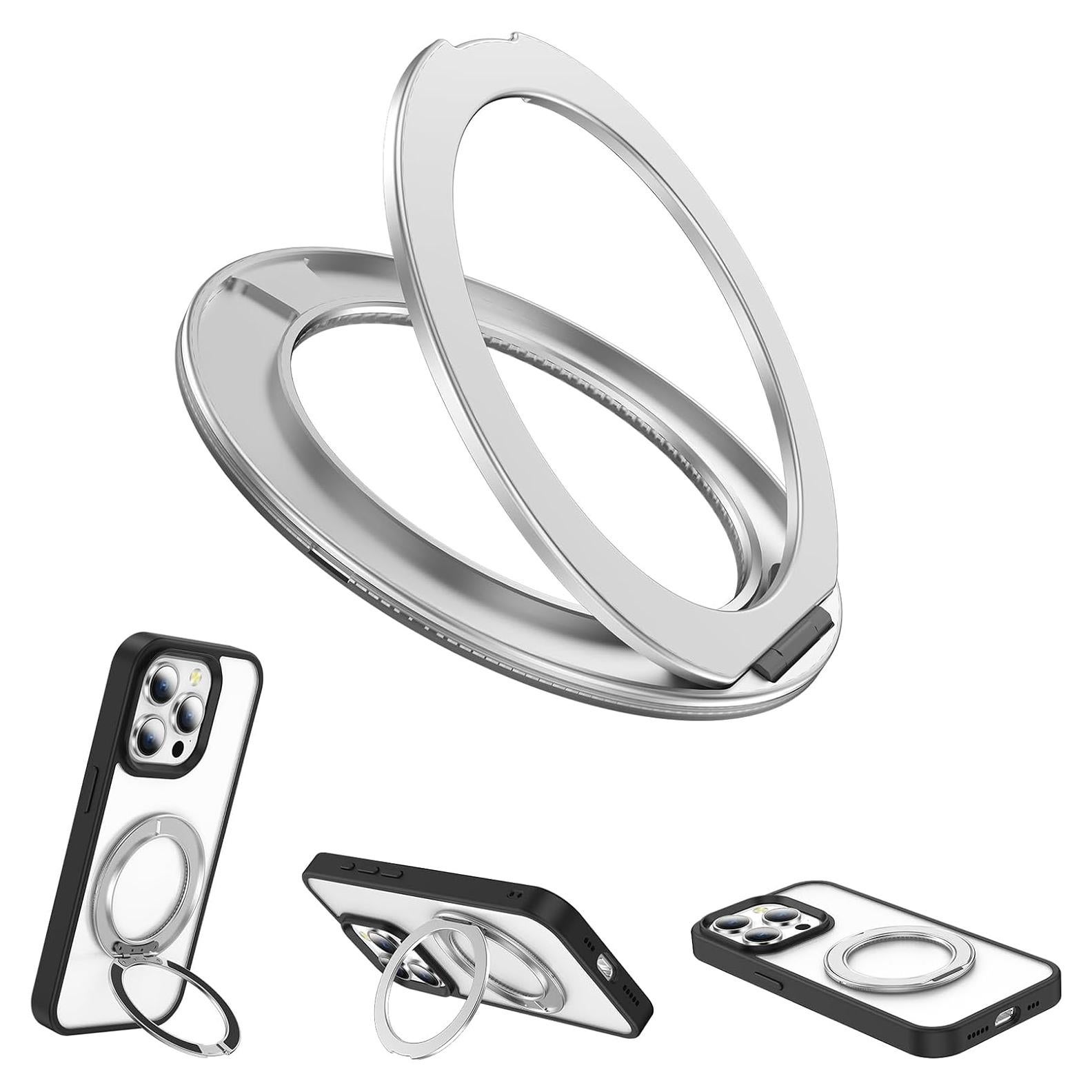 Soporte para teléfono magnético Crevicecase 360° Plata