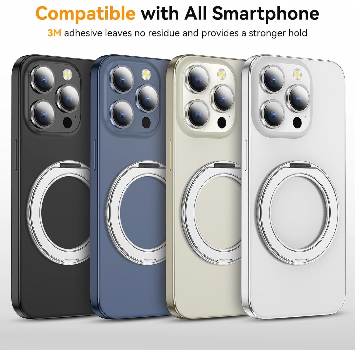 Soporte para teléfono magnético Crevicecase 360° Plata