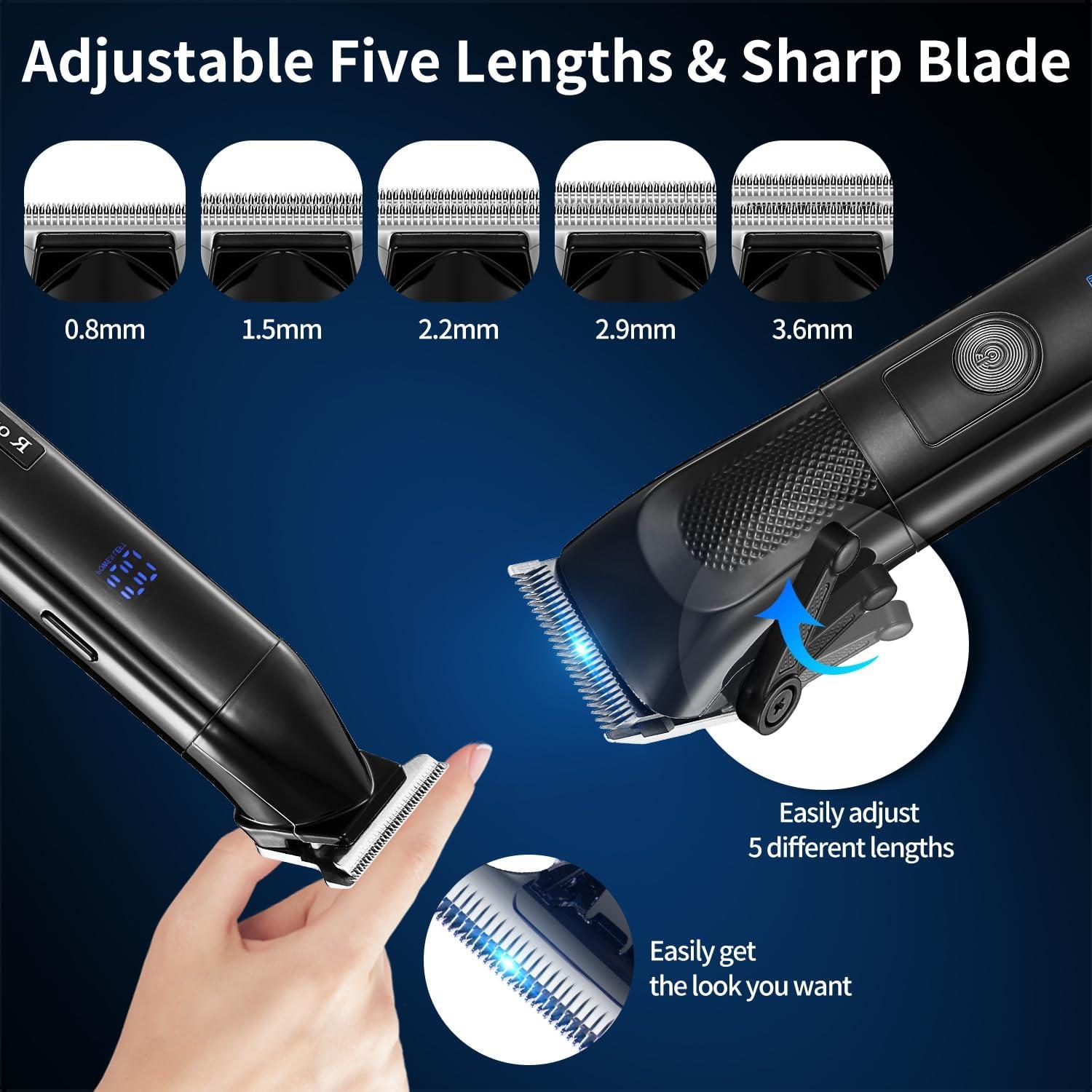 Kit de Recortadoras Roziapro para Hombre - Precisión y Carga Rápida