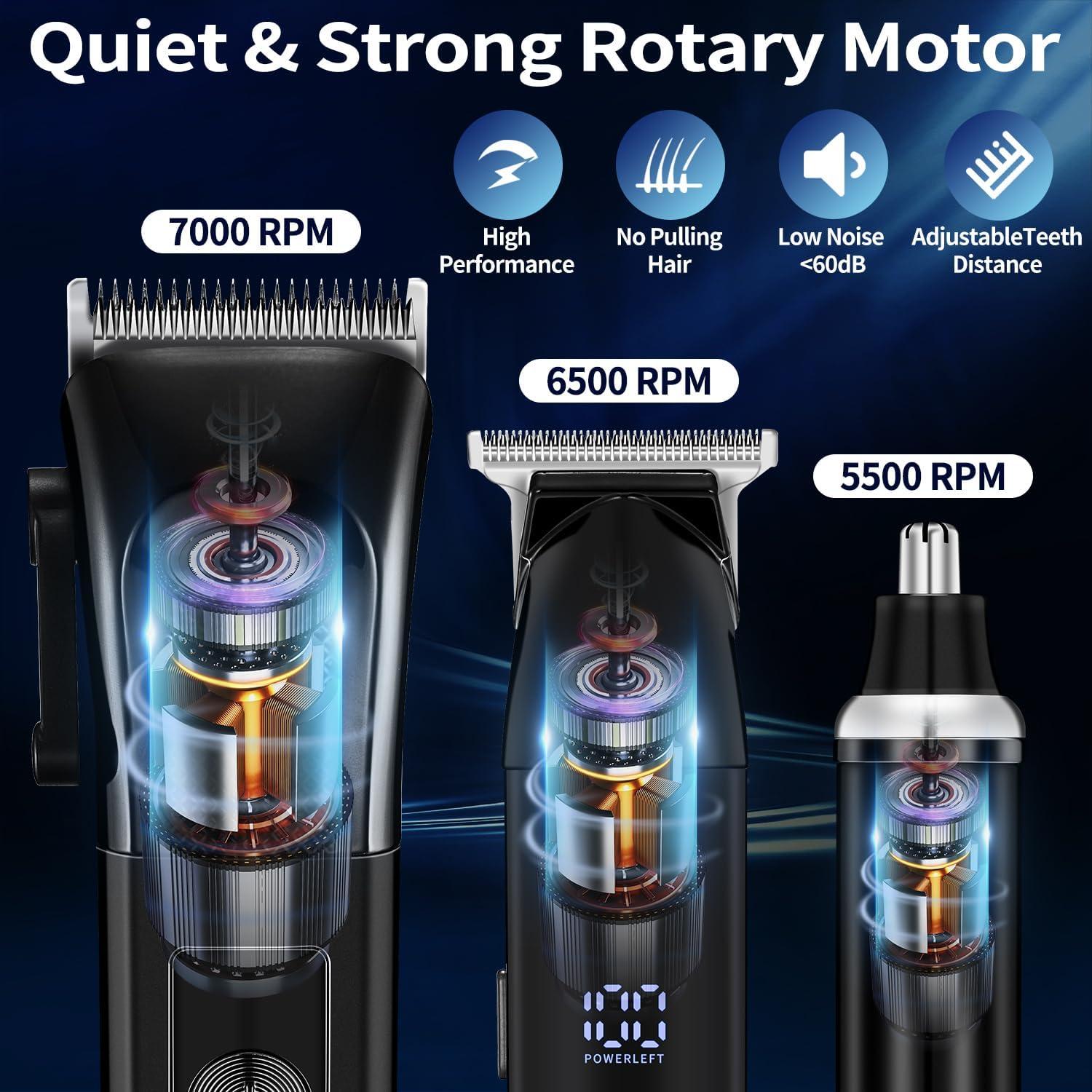 Kit de Recortadoras Roziapro para Hombre - Precisión y Carga Rápida