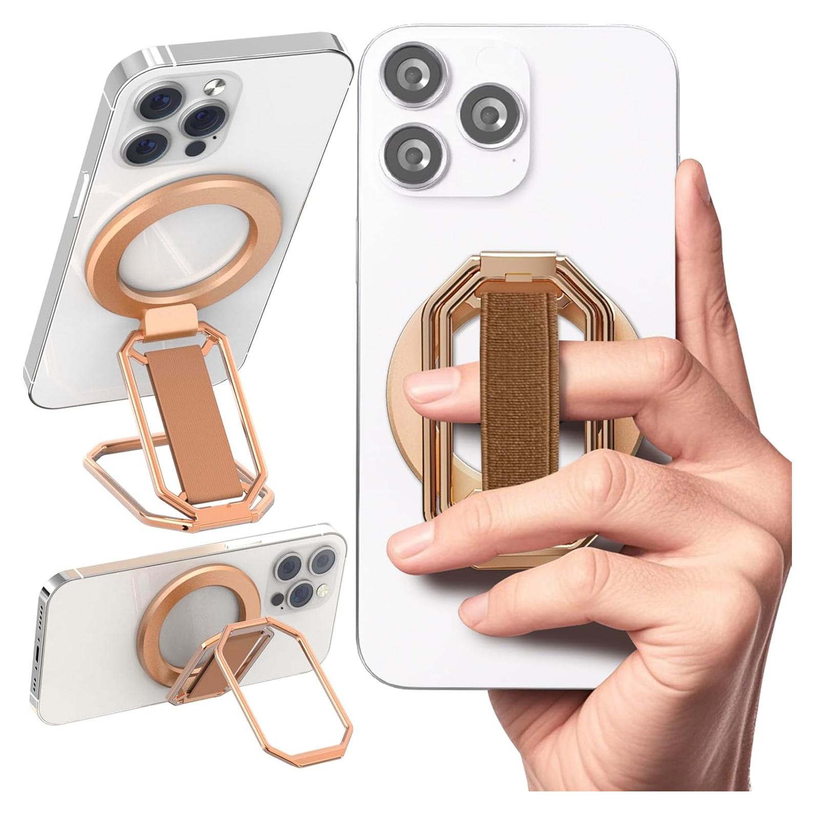 Soporte Magnético 4-en-1 HYCZAAE Oro Rosa para iPhone