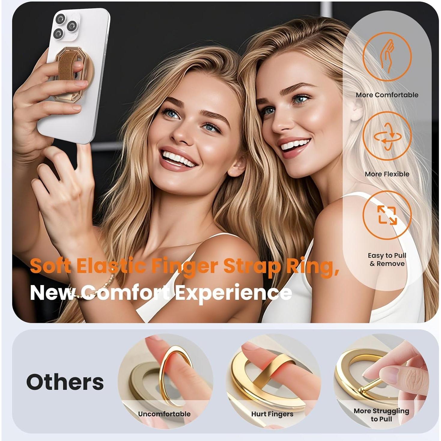 Soporte Magnético 4-en-1 HYCZAAE Oro Rosa para iPhone